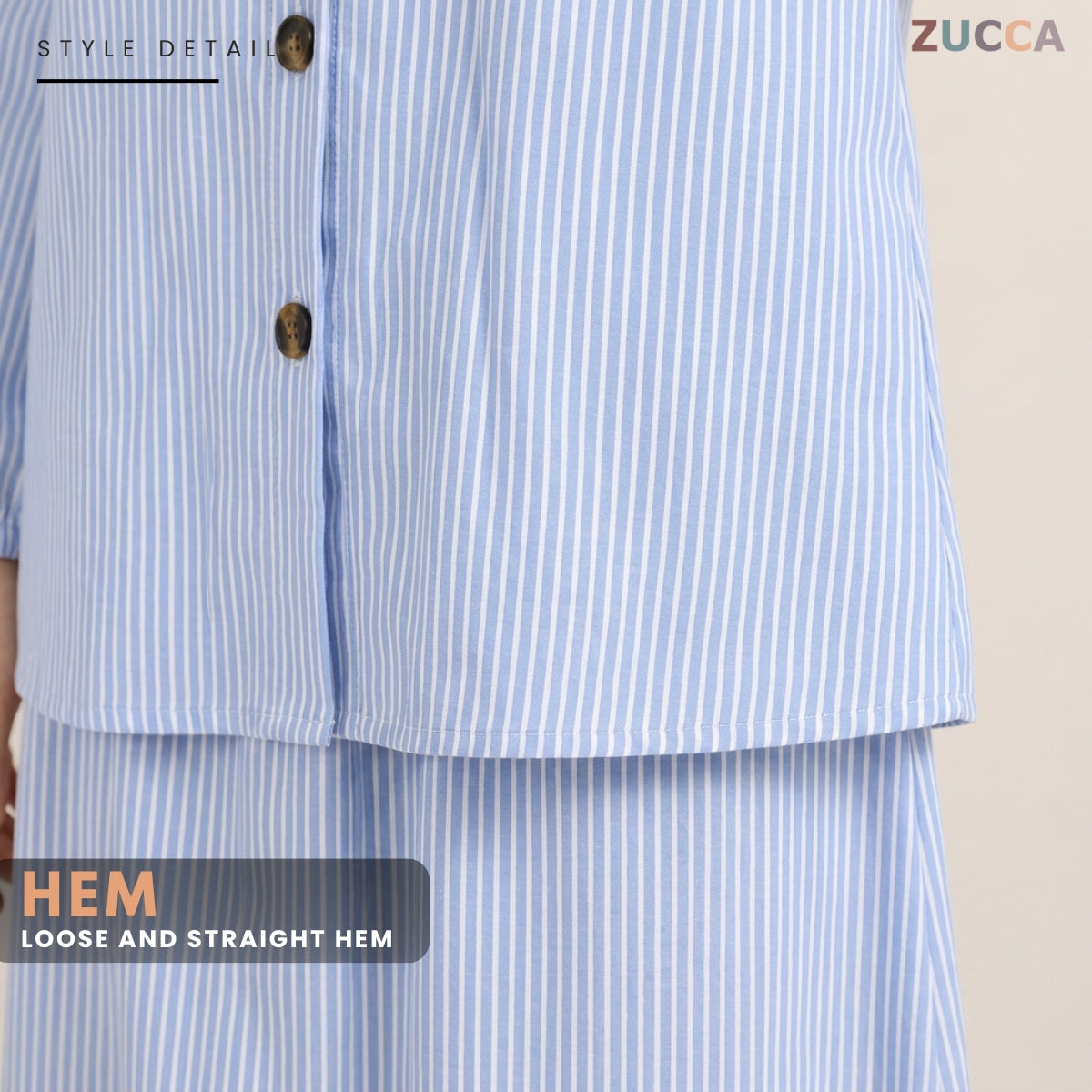 ZUCCA HAIZA KASUAL WOMEN BLOUSE AND SKIRT SET LONG SLEEVE - MA265