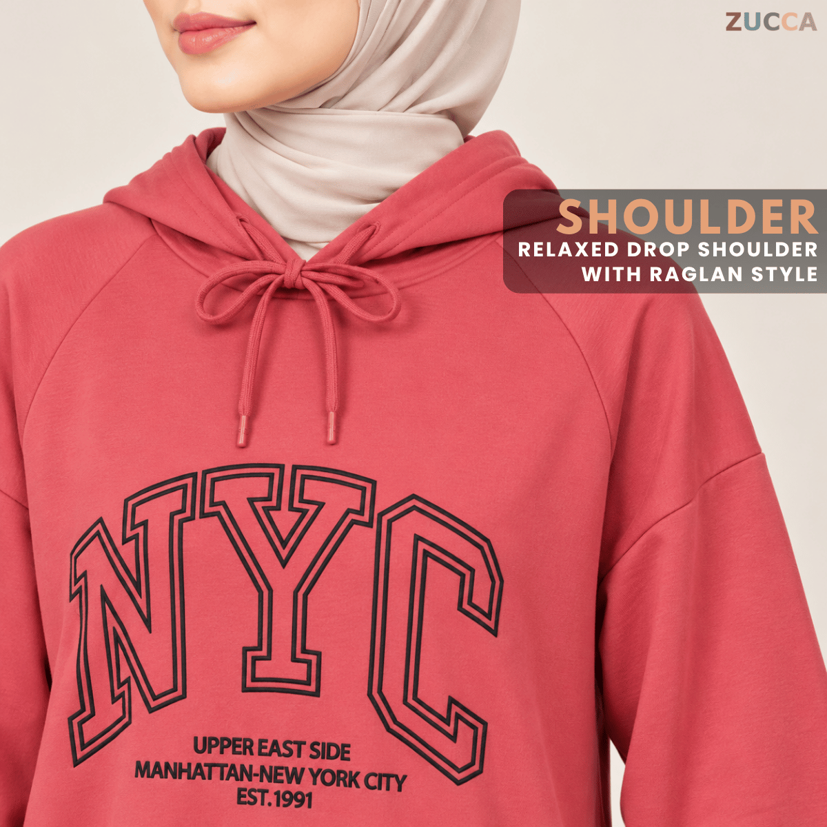 ZUCCA EXORA CASUAL SPORTY HOODIE MAXI DRESS - MA259