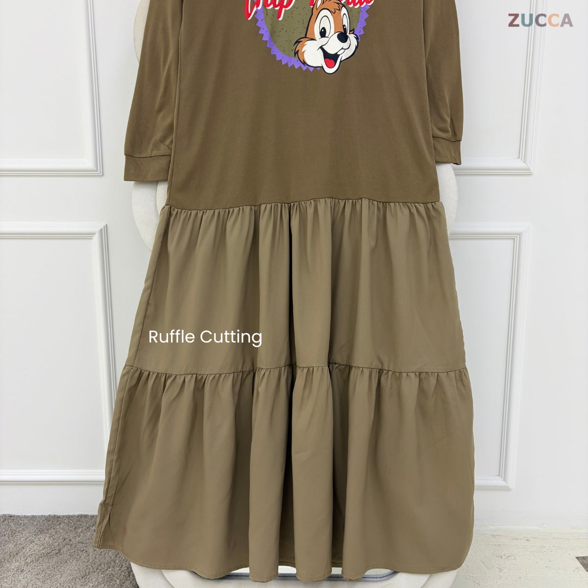 ZUCCA KIARA KASUAL WOMEN LONG RUFFLE DRESS - MA262