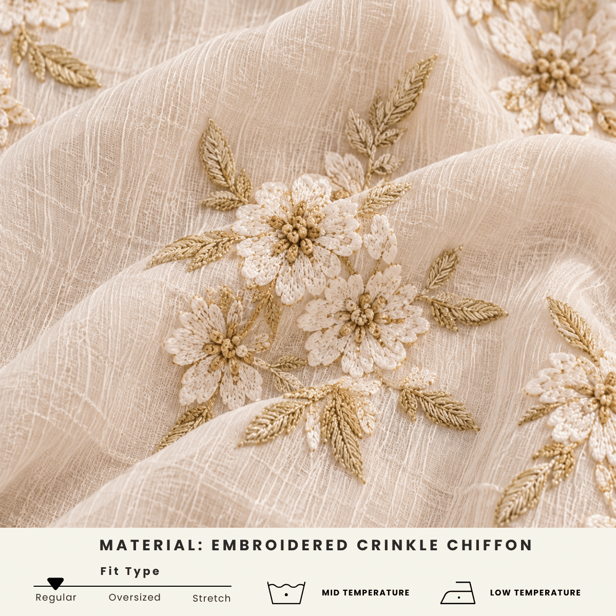 ZUCCA SURI SOFT ELEGANT EMBROIDERED SKIRT SET - MA264