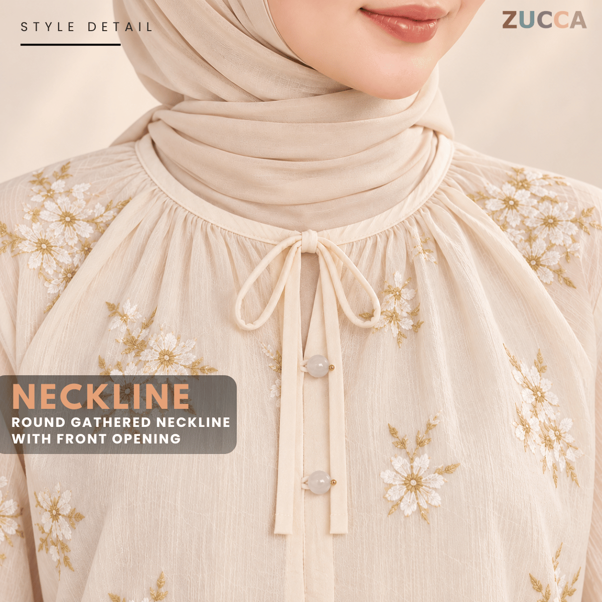 ZUCCA SURI SOFT ELEGANT EMBROIDERED SKIRT SET - MA264