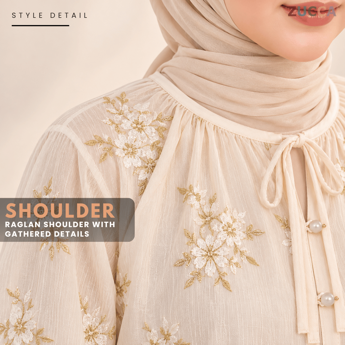 ZUCCA SURI SOFT ELEGANT EMBROIDERED SKIRT SET - MA264