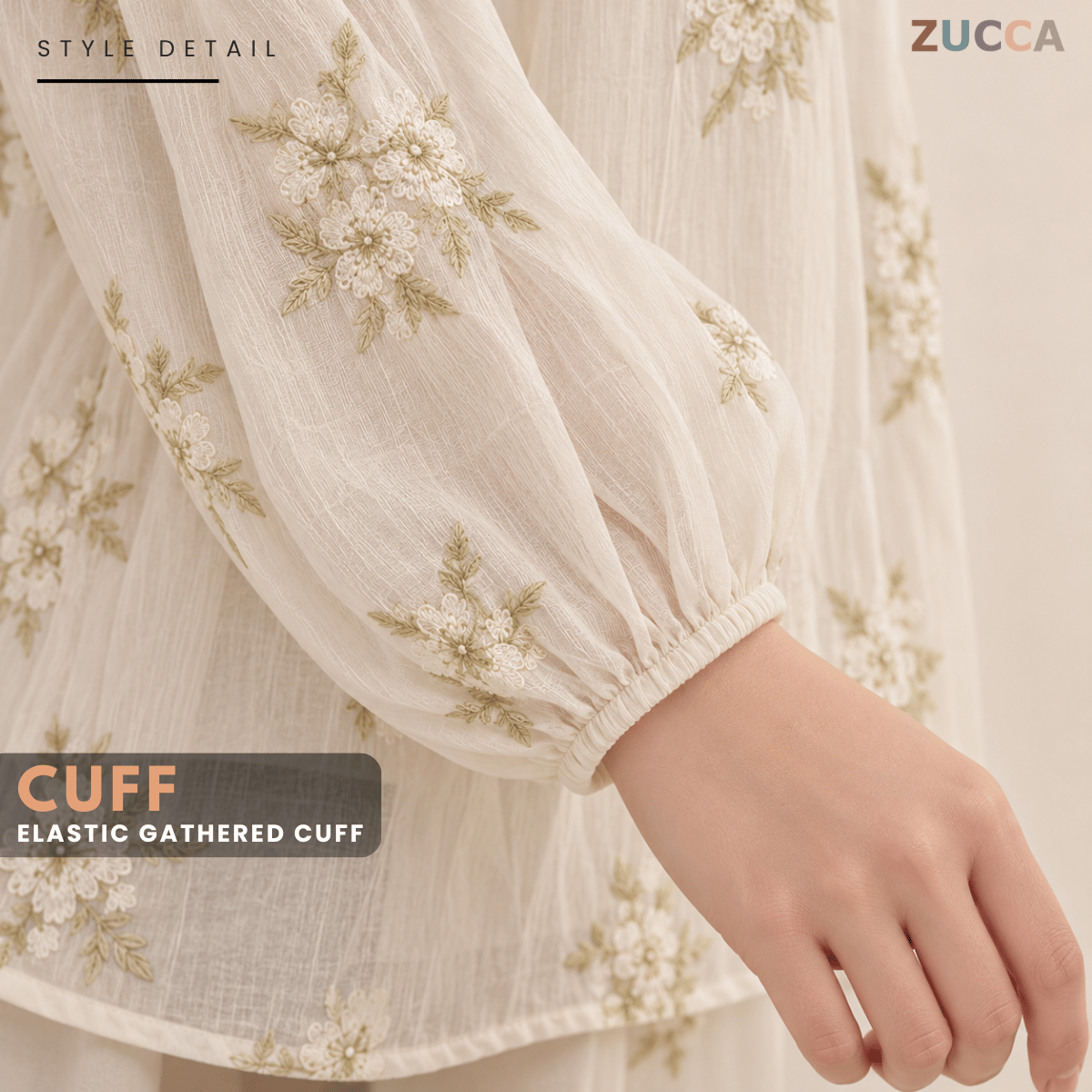 ZUCCA SURI SOFT ELEGANT EMBROIDERED SKIRT SET - MA264