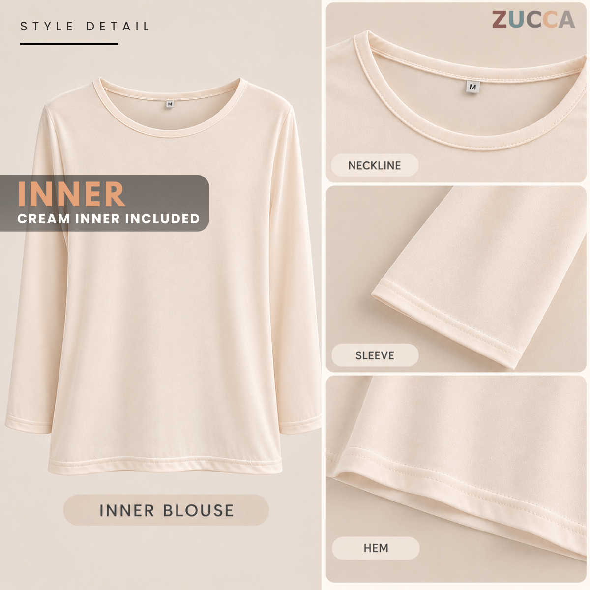 ZUCCA SURI SOFT ELEGANT EMBROIDERED SKIRT SET - MA264
