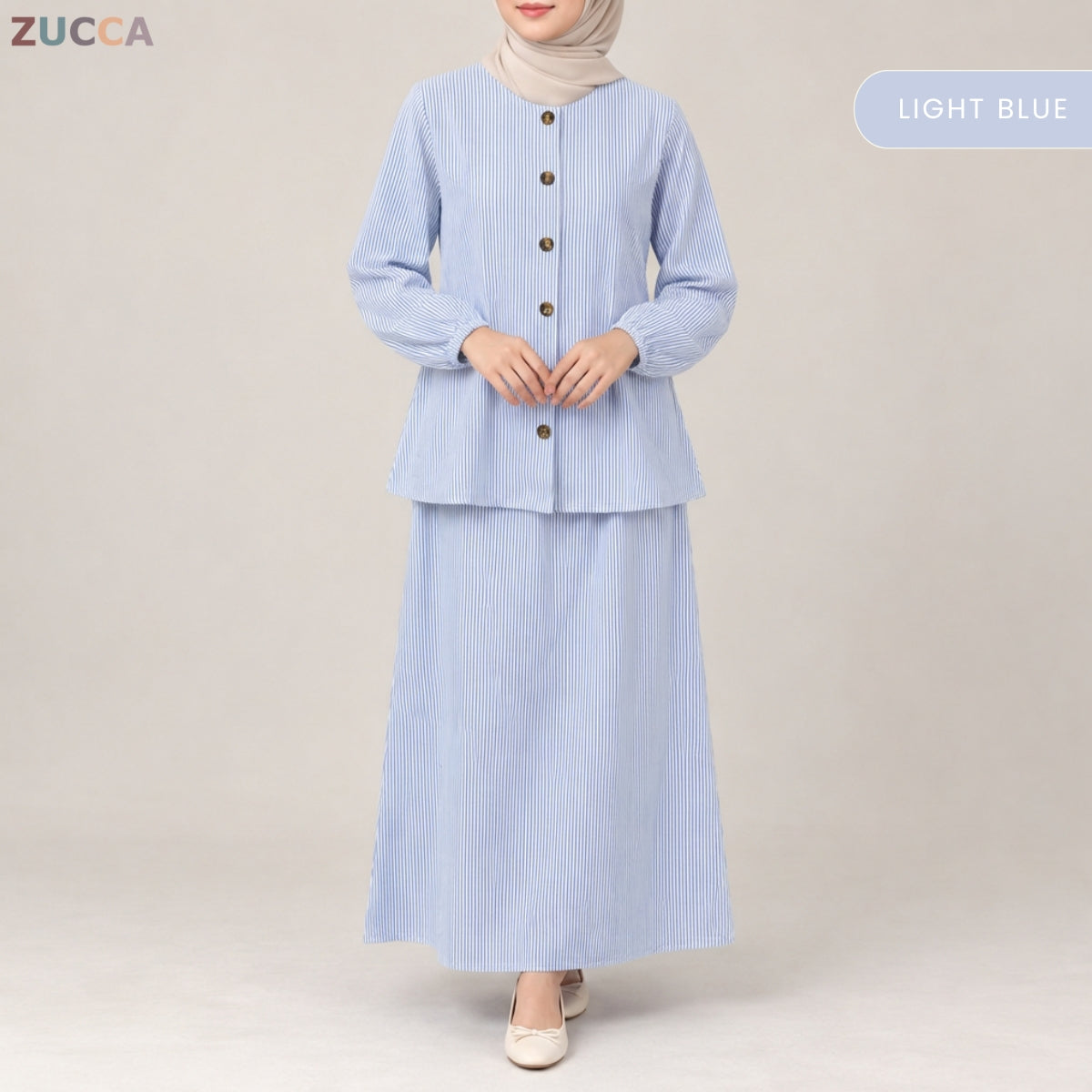 ZUCCA HAIZA KASUAL WOMEN BLOUSE AND SKIRT SET LONG SLEEVE - MA265