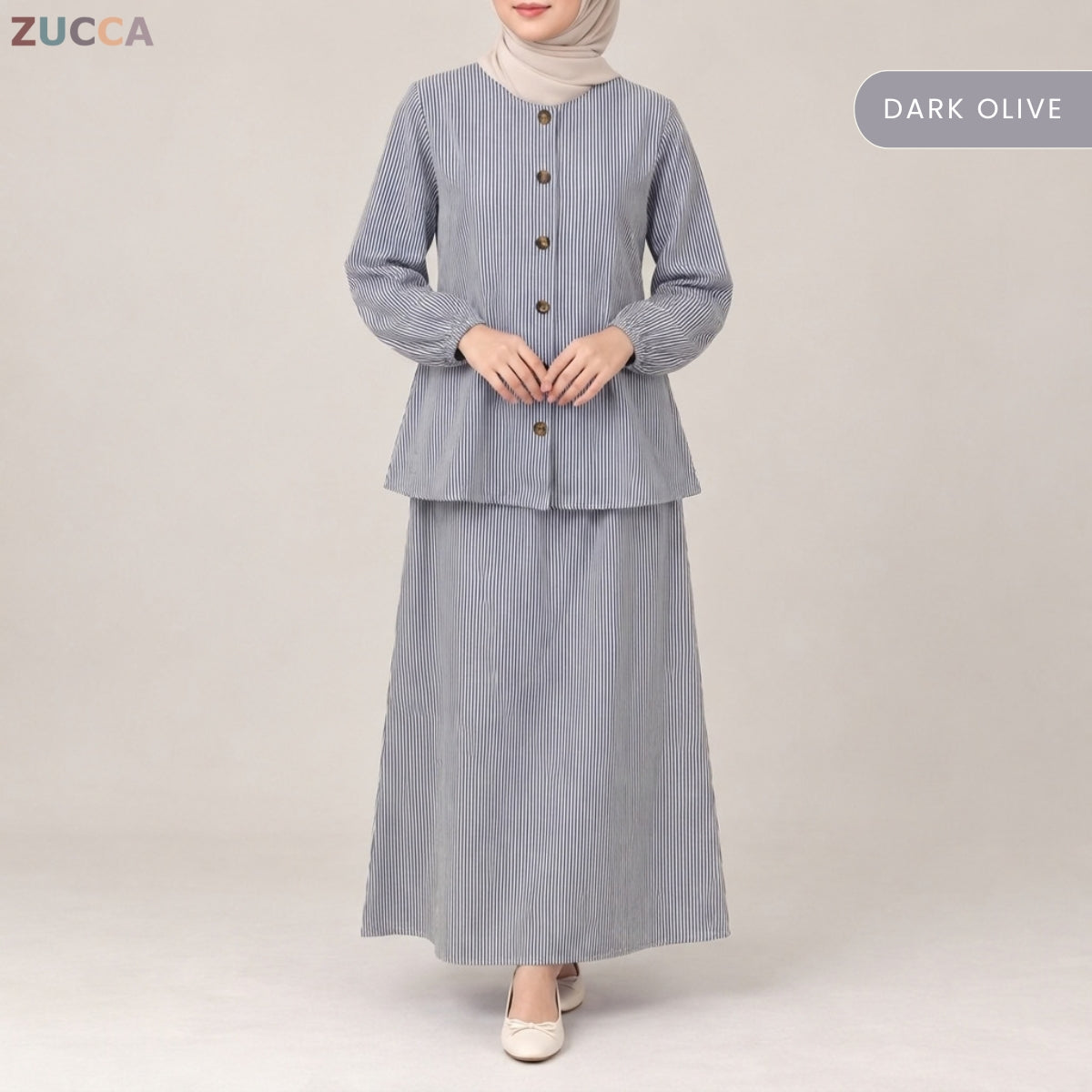 ZUCCA HAIZA KASUAL WOMEN BLOUSE AND SKIRT SET LONG SLEEVE - MA265