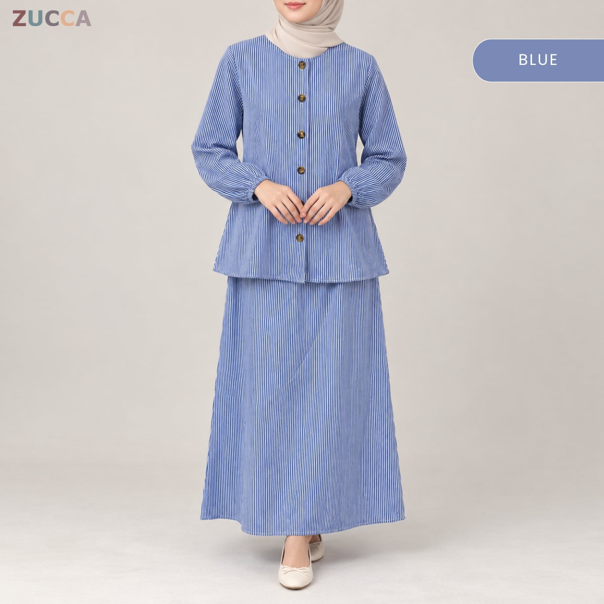 ZUCCA HAIZA KASUAL WOMEN BLOUSE AND SKIRT SET LONG SLEEVE - MA265