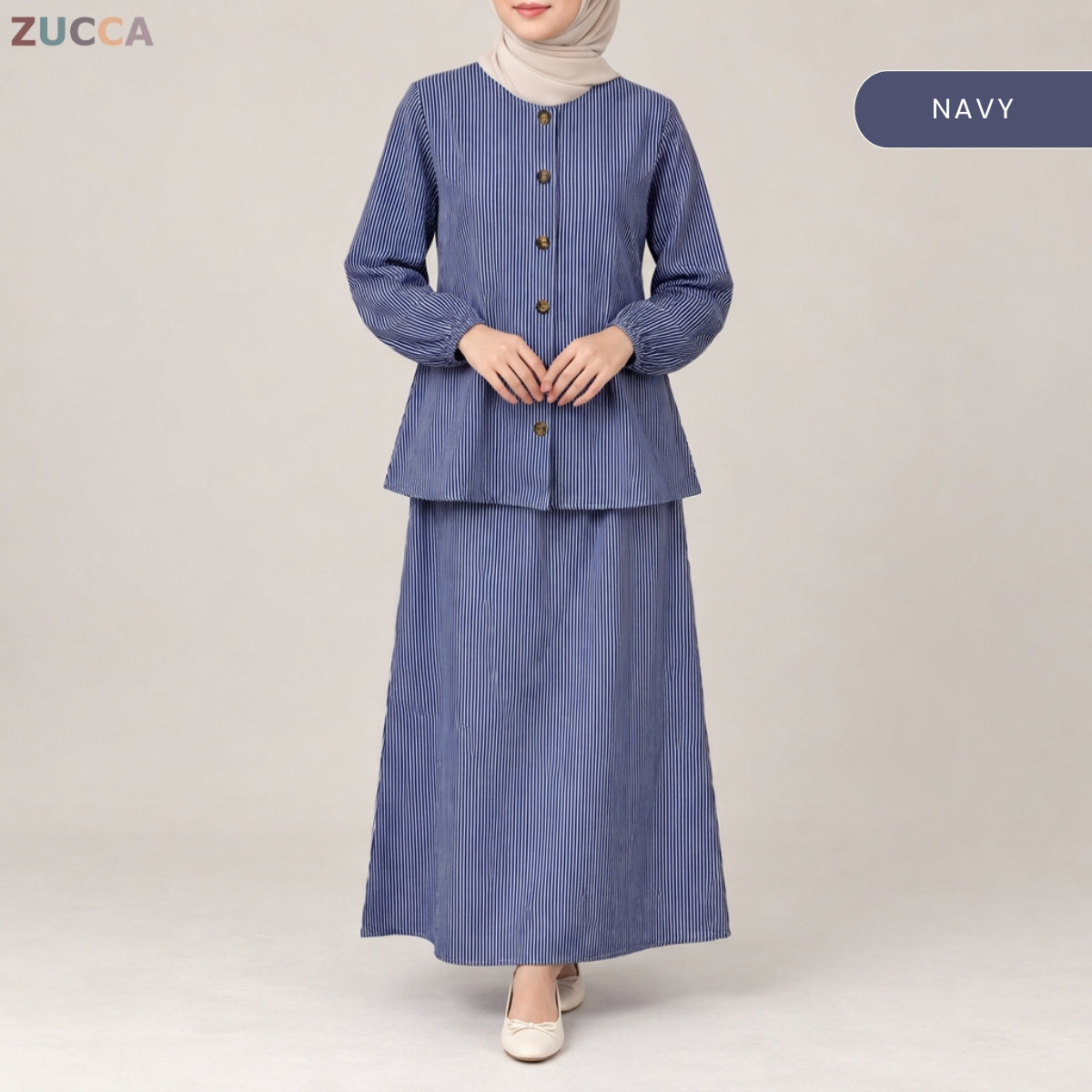 ZUCCA HAIZA KASUAL WOMEN BLOUSE AND SKIRT SET LONG SLEEVE - MA265