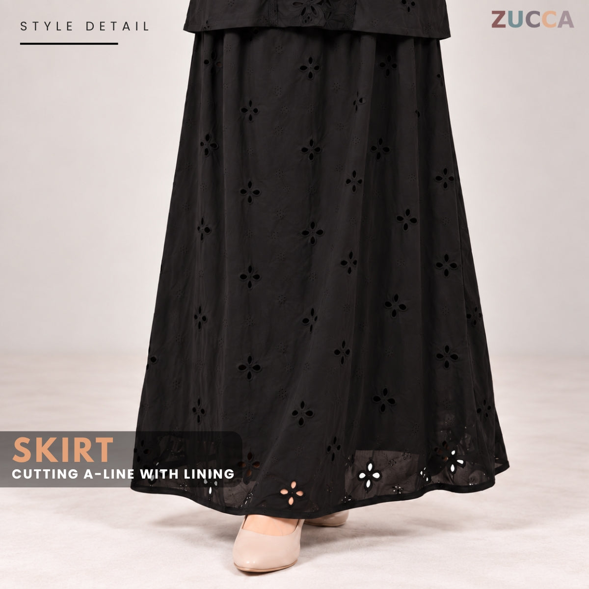 ZUCCA FAZURA EMBROIDERED EYELET MODEST SET – MA266