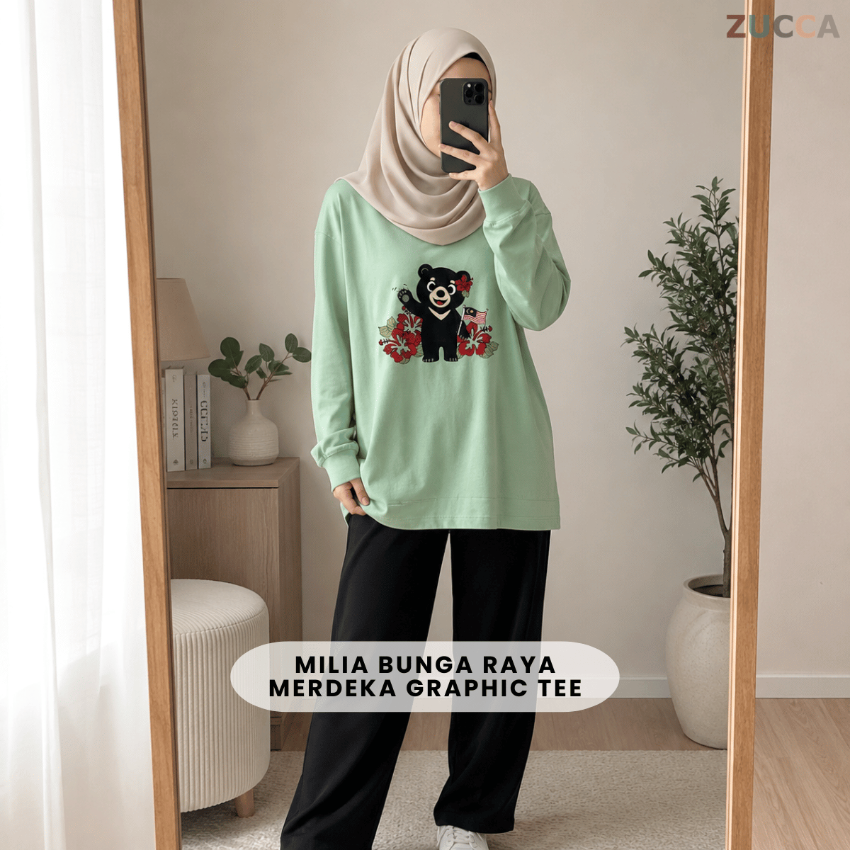 ZUCCA MILIA BUNGA RAYA MERDEKA GRAPHIC TEE - MA268