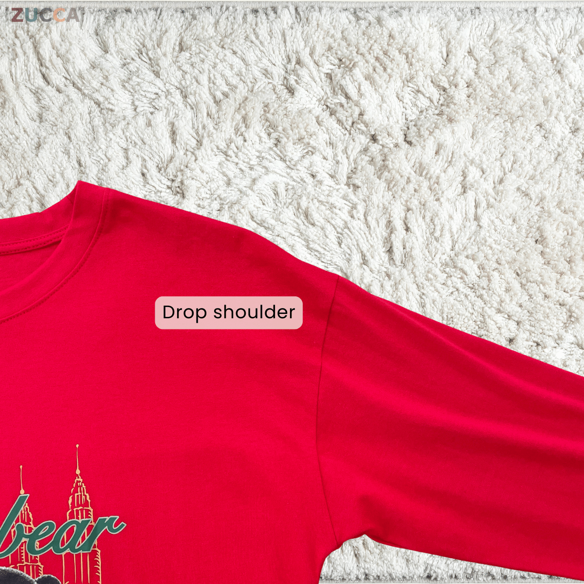 ZUCCA KELLY MERDEKA SUN BEAR GRAPHIC LONG SLEEVE TOP -MA269