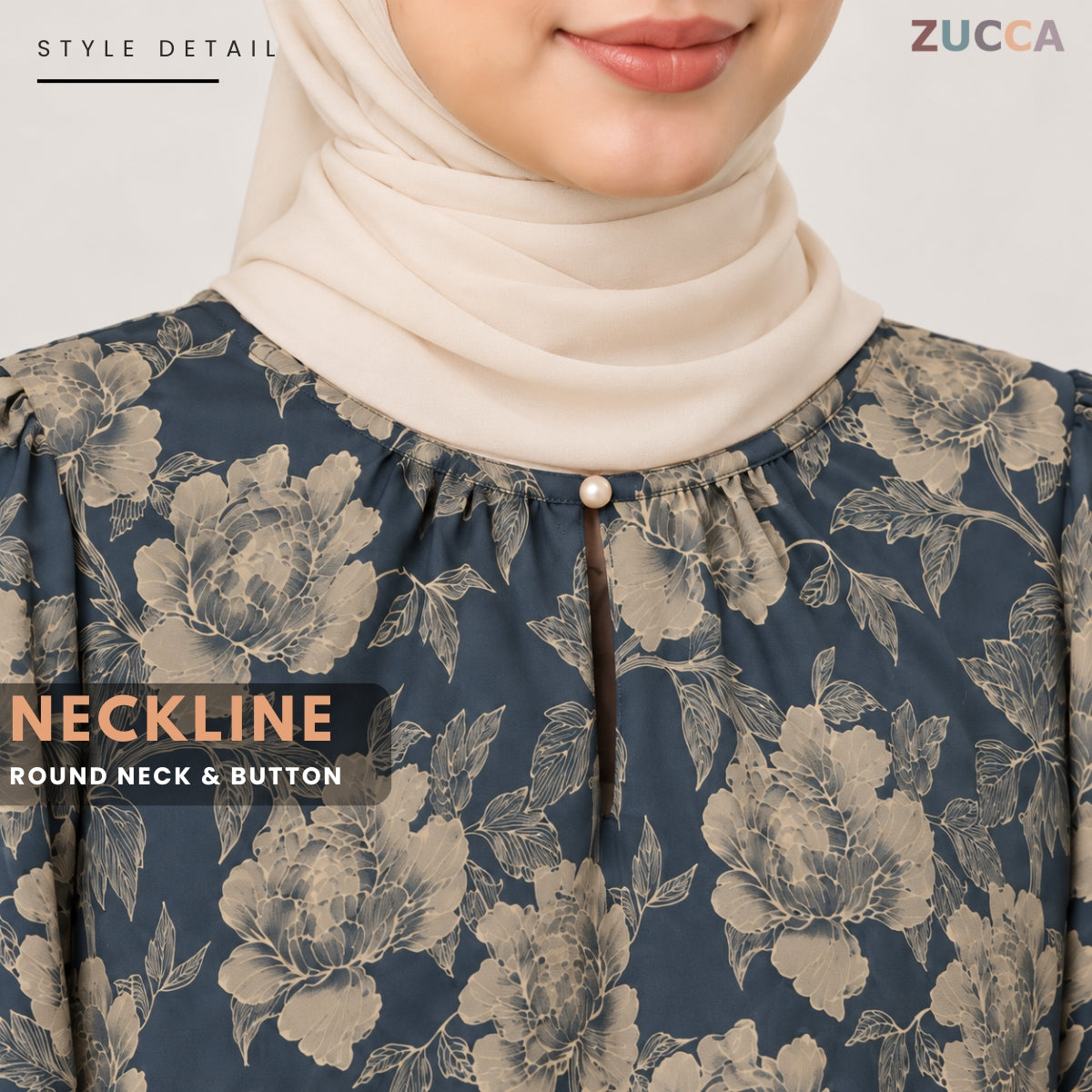 ZUCCA MILIANA FLORAL WOMEN BLOUSE LONG SLEEVE TOP - MA281