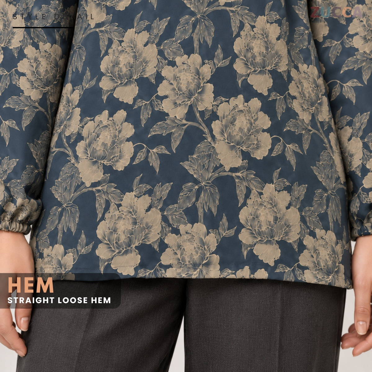 ZUCCA MILIANA FLORAL WOMEN BLOUSE LONG SLEEVE TOP - MA281
