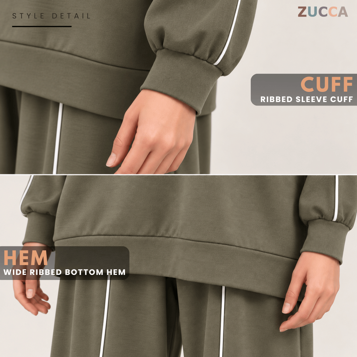 ZUCCA RAVEENA RELAXED CASUAL SPORTY HALF ZIP - MA297