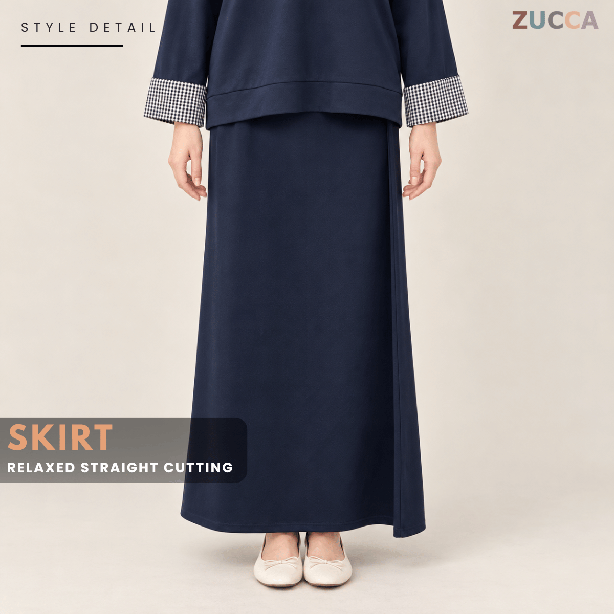 ZUCCA MARCELLA CLASSIC CHECKERED COLLAR MODEST SET - MA298