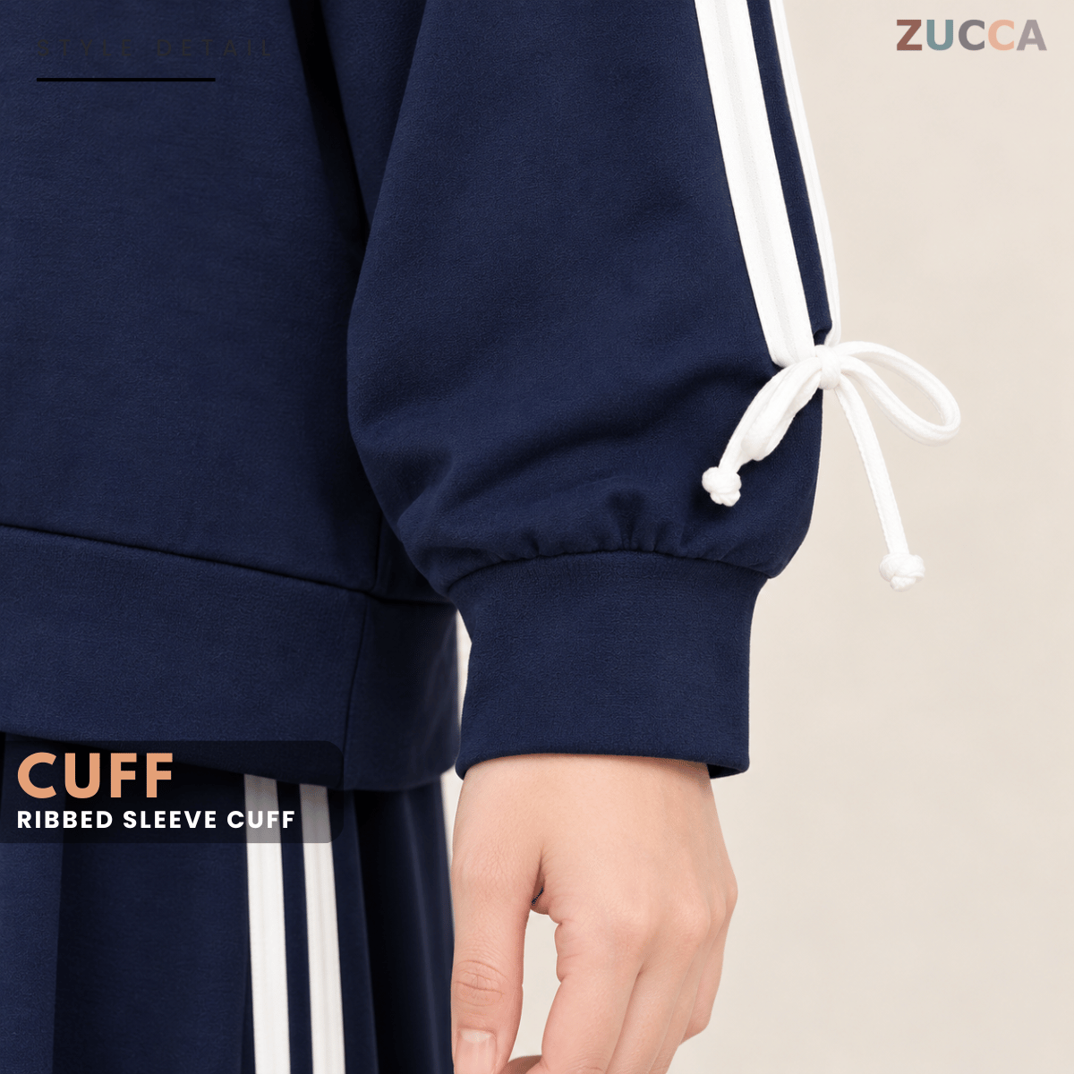ZUCCA LAUREN SPORTY CASUAL LONG SLEEVE TOP & SKIRT SET-MA299