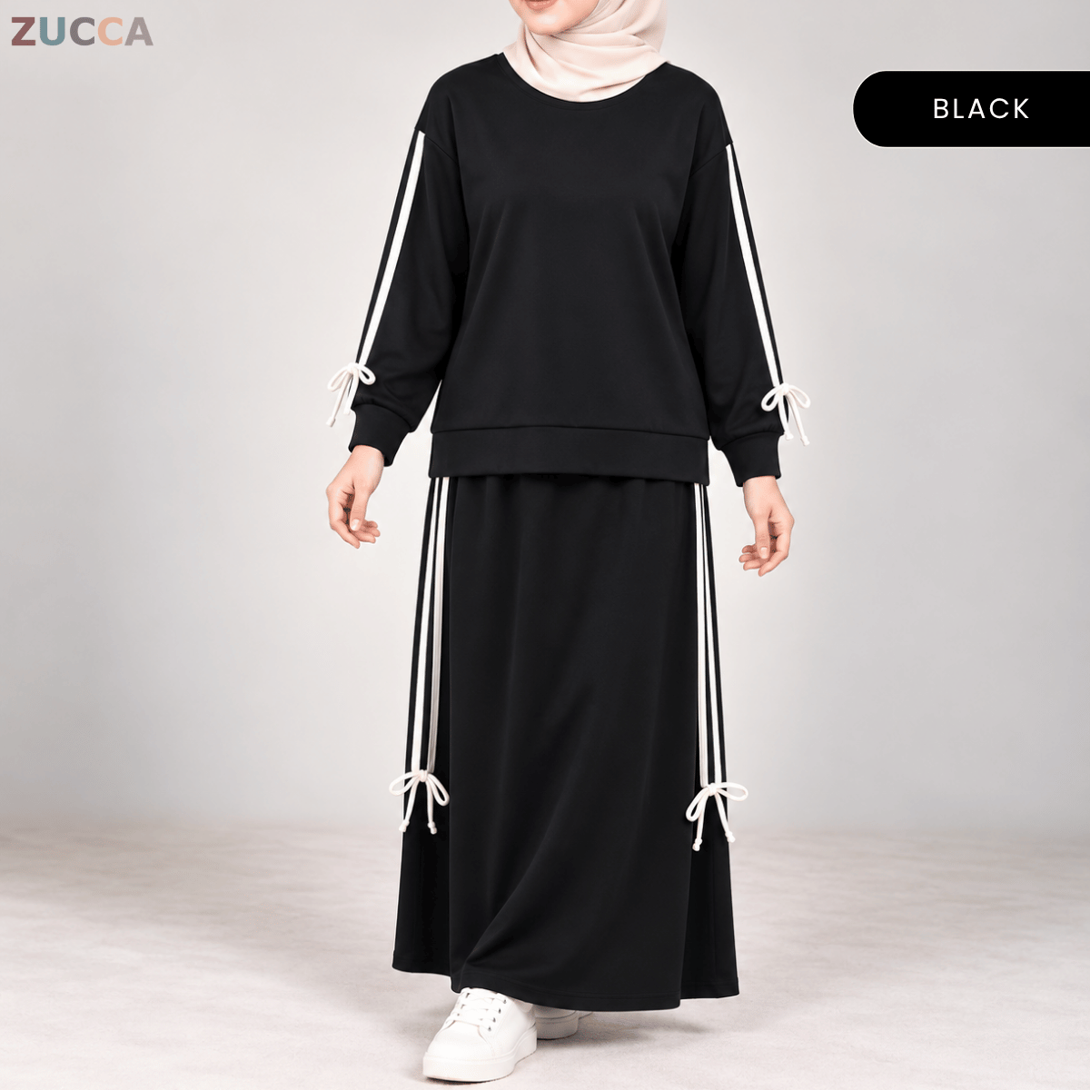ZUCCA LAUREN SPORTY CASUAL LONG SLEEVE TOP & SKIRT SET-MA299