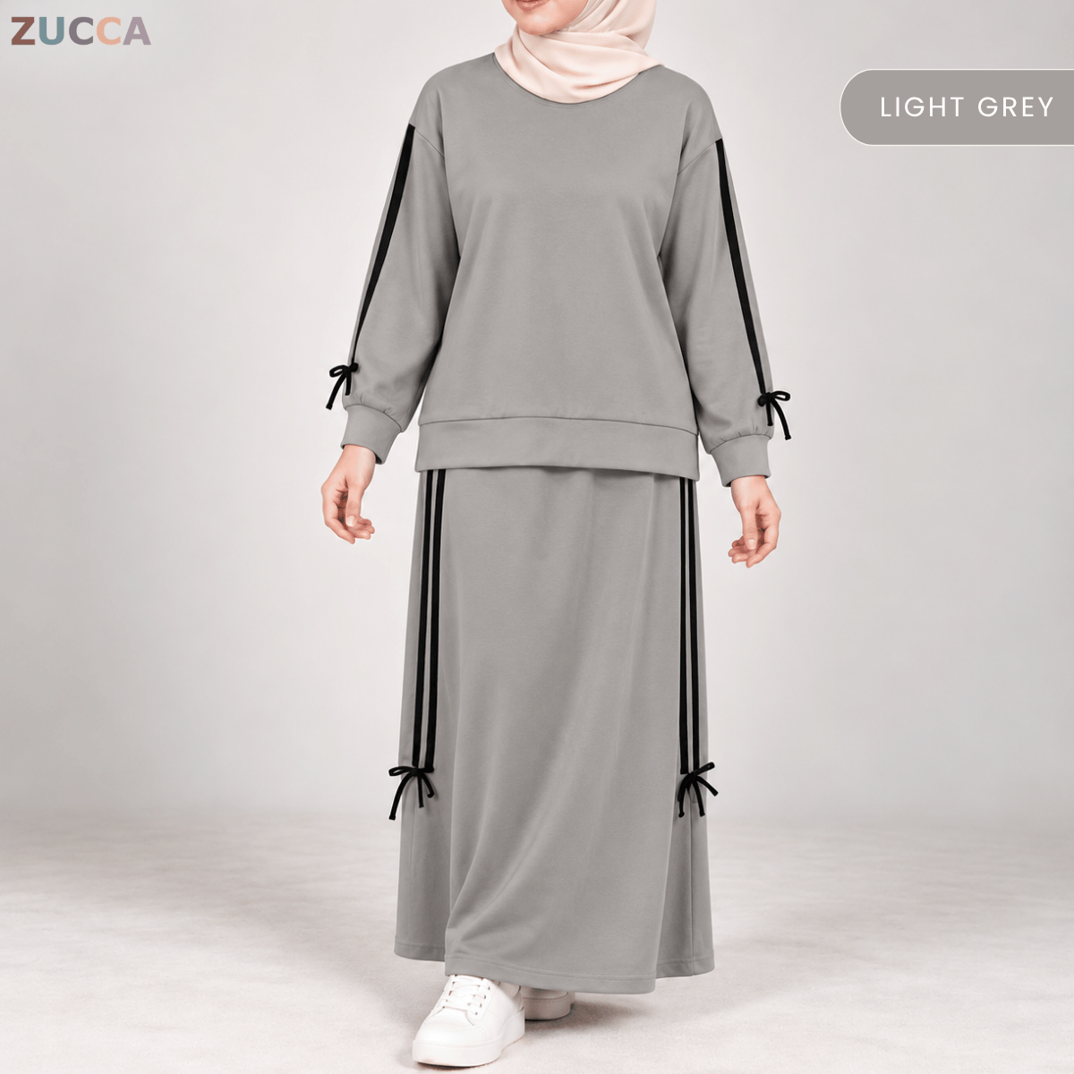 ZUCCA LAUREN SPORTY CASUAL LONG SLEEVE TOP & SKIRT SET-MA299