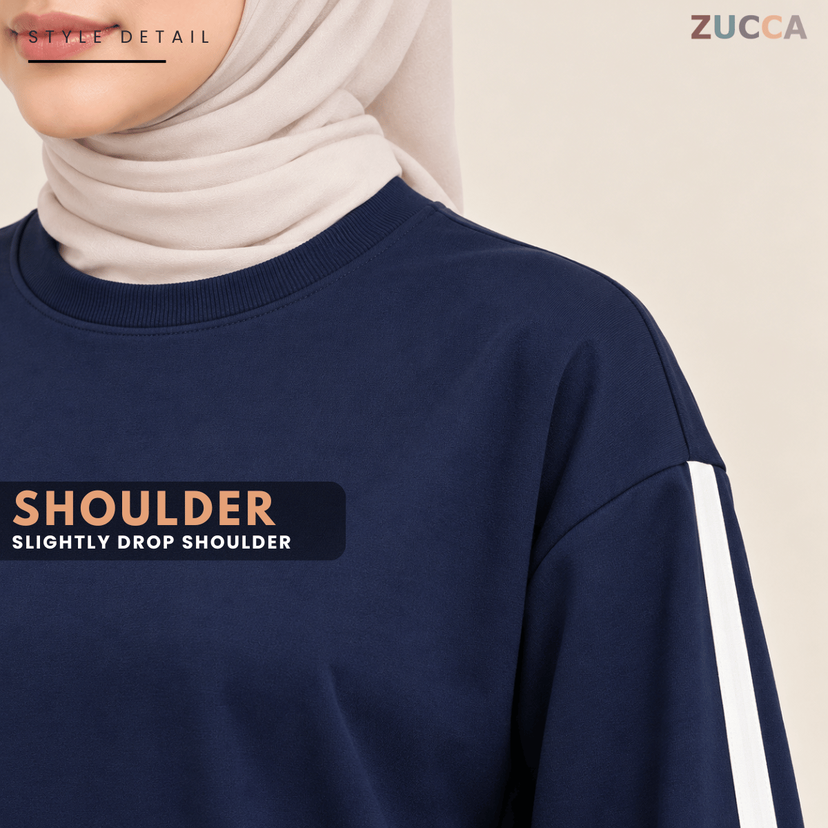 ZUCCA LAUREN SPORTY CASUAL LONG SLEEVE TOP & SKIRT SET-MA299