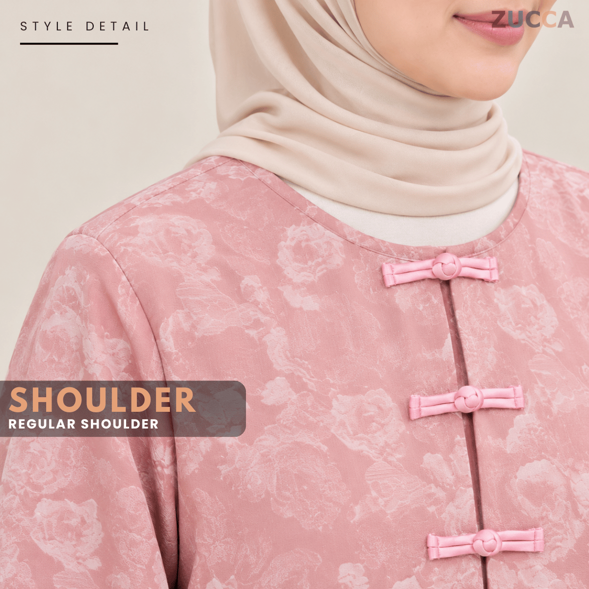 ZUCCA LEANDRA ORIENTAL FLORAL JACQUARD BLOUSE - MA301