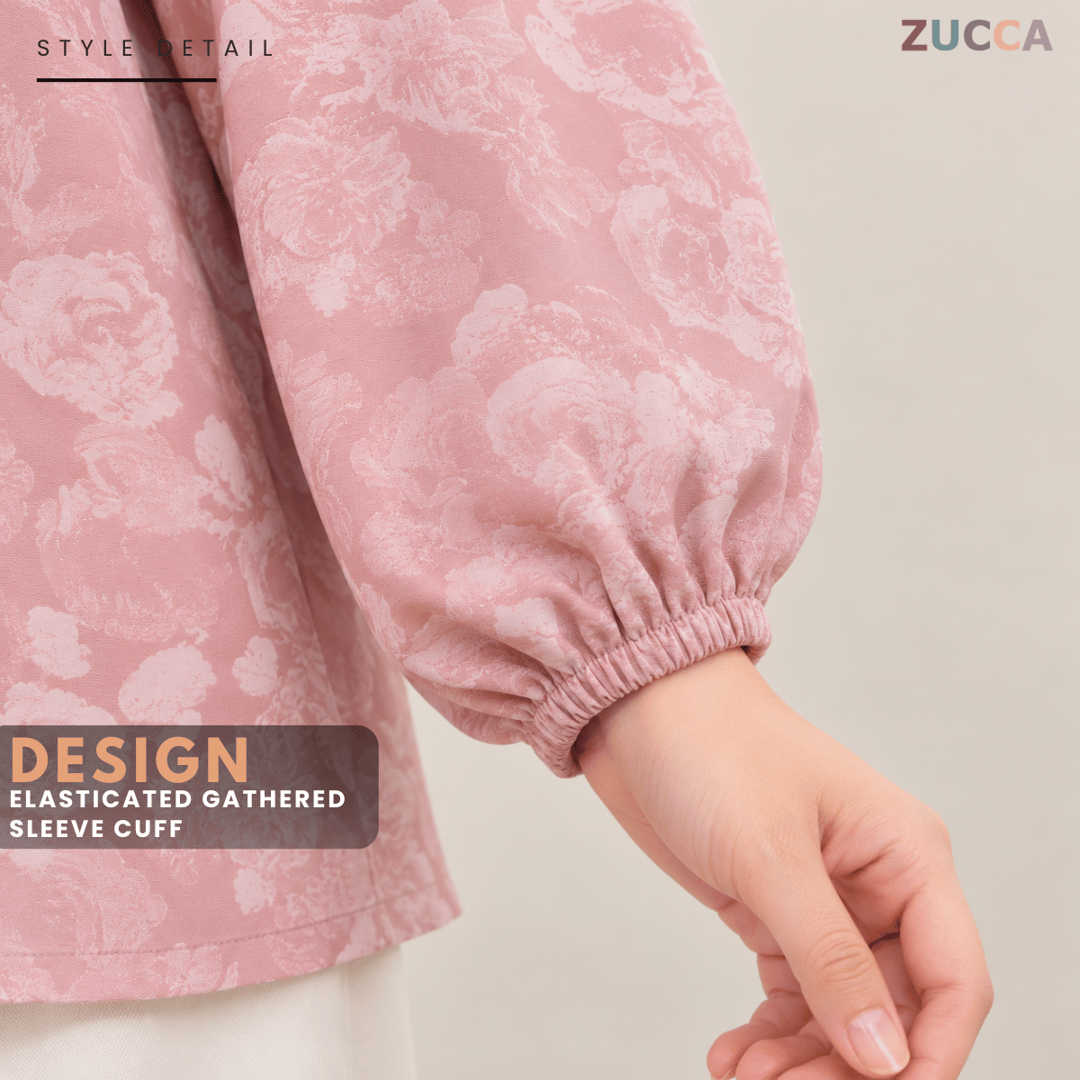 ZUCCA LEANDRA ORIENTAL FLORAL JACQUARD BLOUSE - MA301