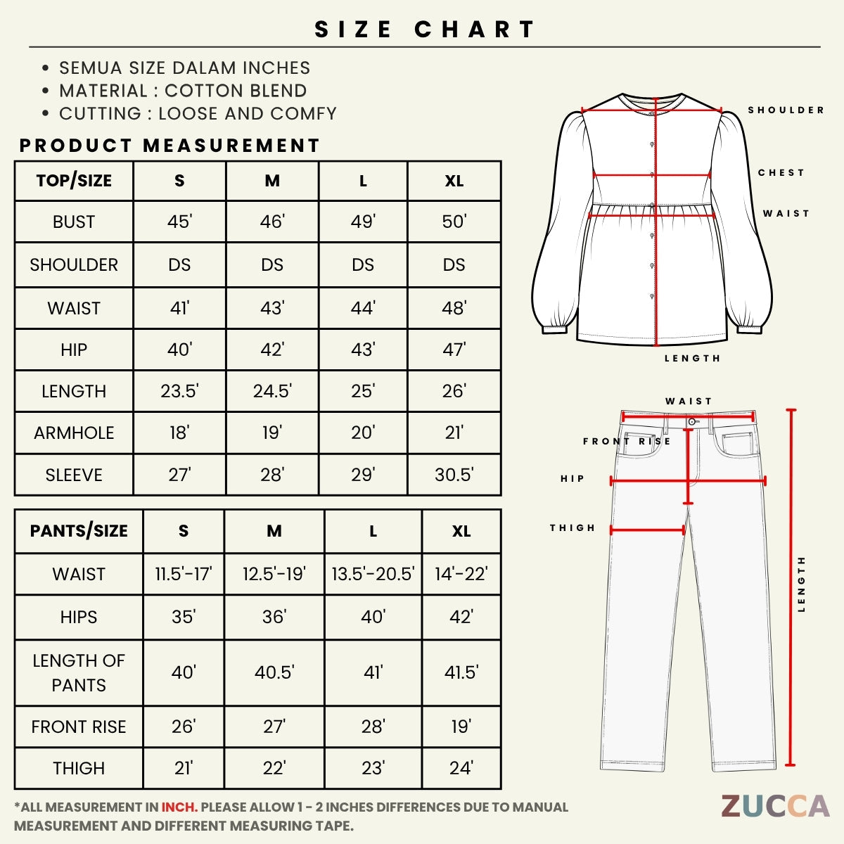 ZUCCA NATALIA WOMEN SWEATSHIRT SET TOP PANTS - MAC1001