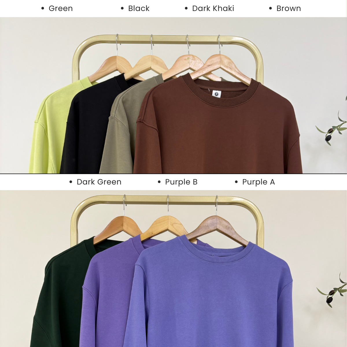 ZUCCA QUINN ESSENTIAL CREW UNISEX SWEATSHIRT  (PLUS SIZE) - MAC1003 (SW47B)