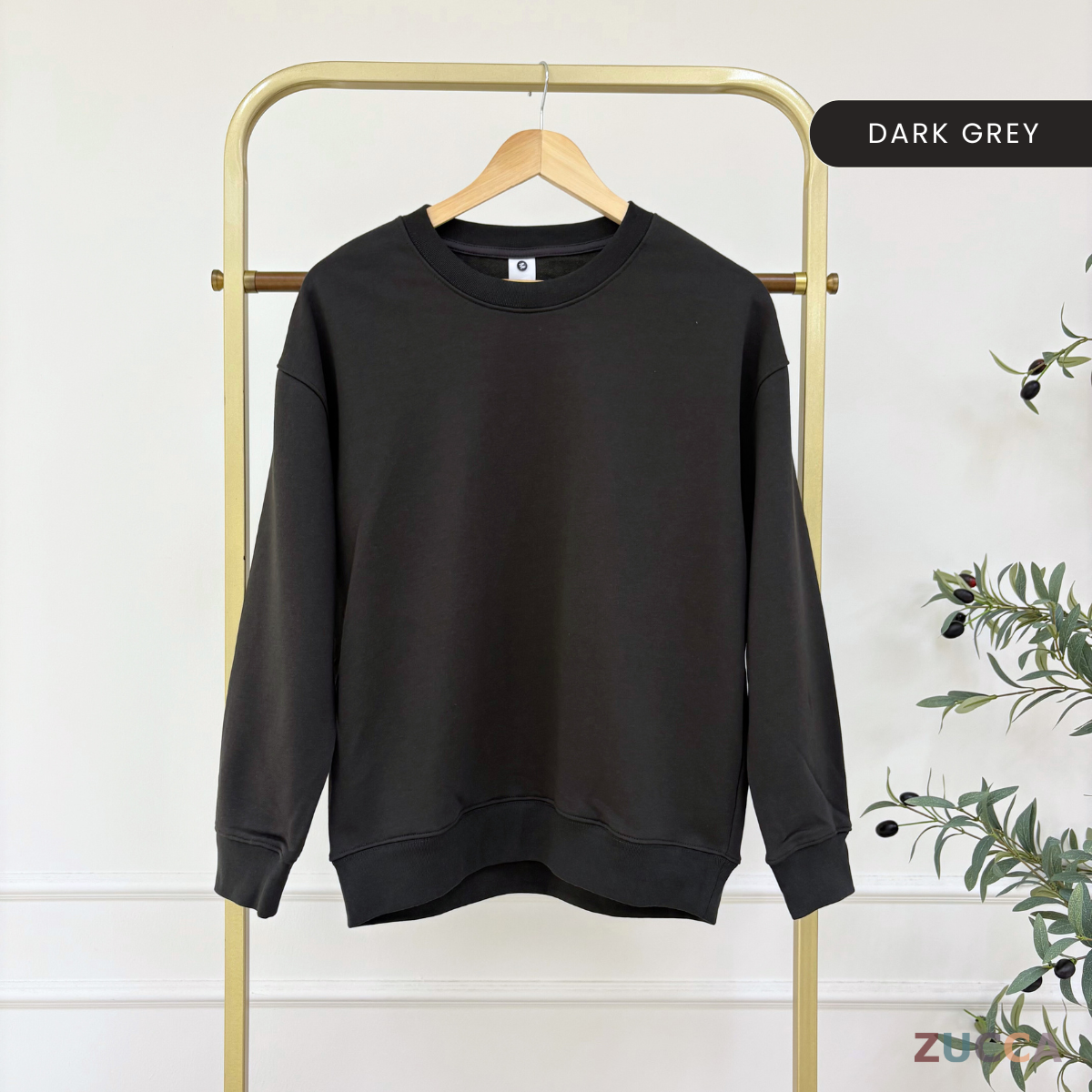 ZUCCA QUINN ESSENTIAL CREW UNISEX SWEATSHIRT  (PLUS SIZE) - MAC1003 (SW47B)