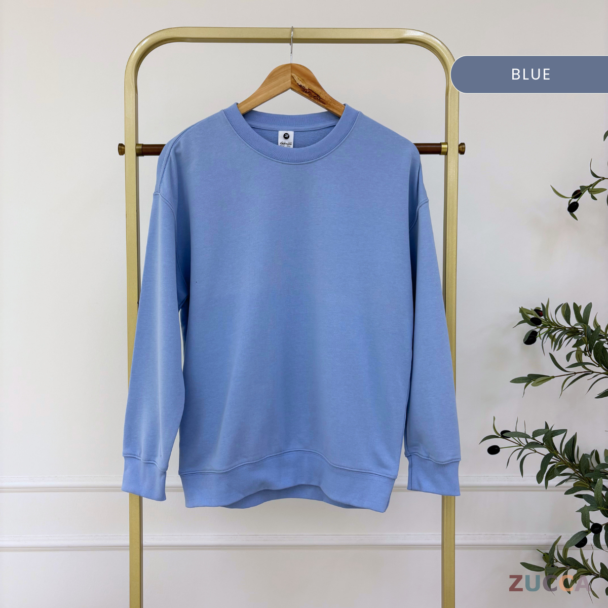 ZUCCA QUINN ESSENTIAL CREW UNISEX SWEATSHIRT (NORMAL SIZE) - MAC1003 (SW47B)