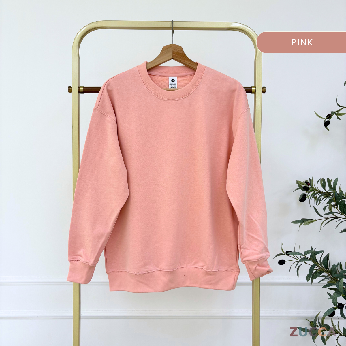 ZUCCA QUINN ESSENTIAL CREW UNISEX SWEATSHIRT (NORMAL SIZE) - MAC1003 (SW47B)