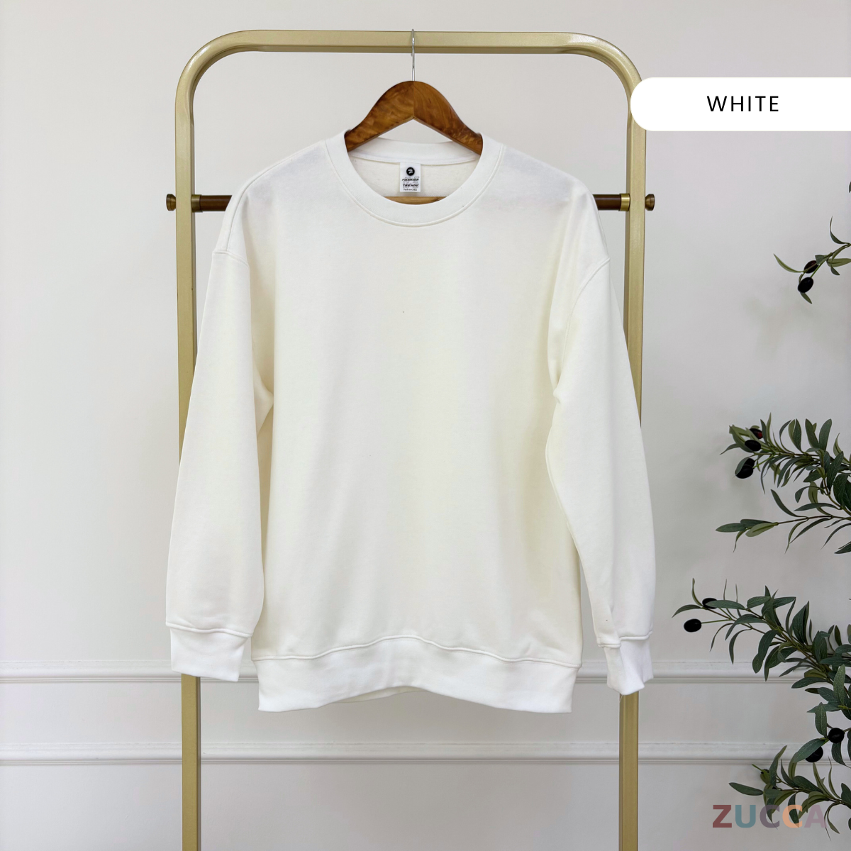 ZUCCA QUINN ESSENTIAL CREW UNISEX SWEATSHIRT  (PLUS SIZE) - MAC1003 (SW47B)