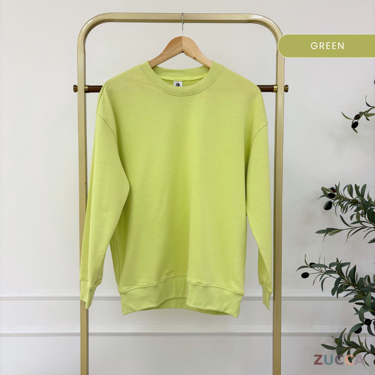 ZUCCA QUINN ESSENTIAL CREW UNISEX SWEATSHIRT  (PLUS SIZE) - MAC1003 (SW47B)