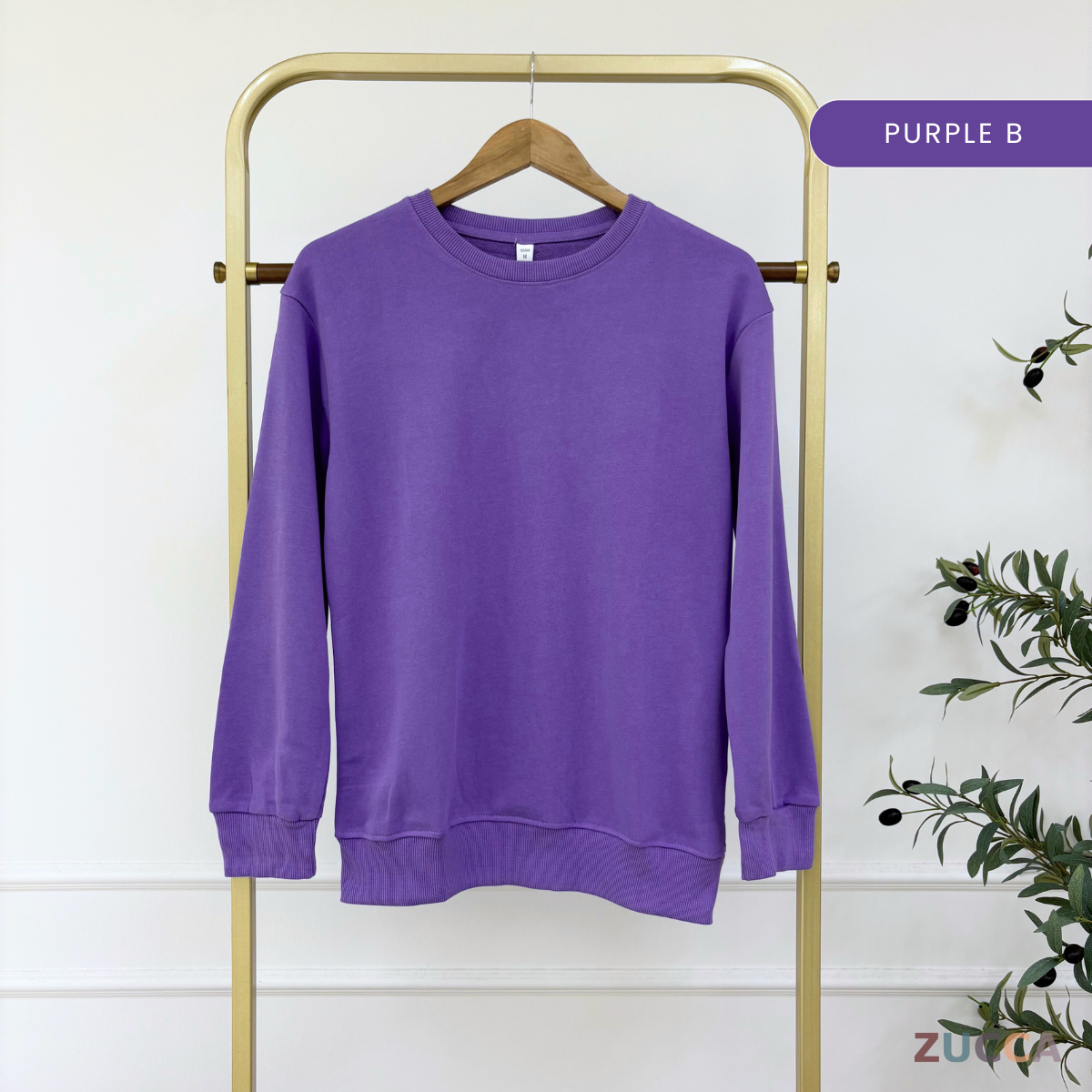 ZUCCA QUINN ESSENTIAL CREW UNISEX SWEATSHIRT  (PLUS SIZE) - MAC1003 (SW47B)