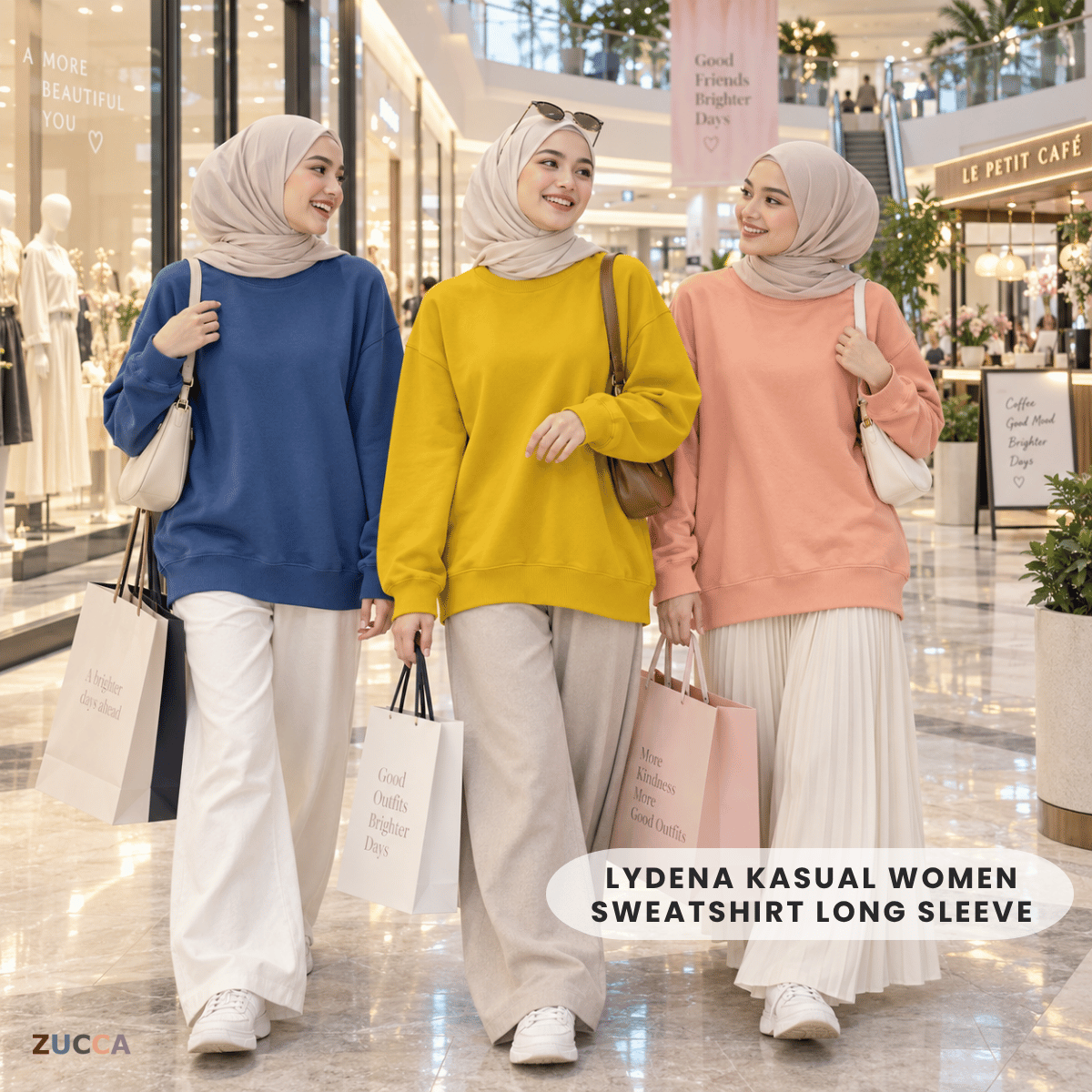 ZUCCA LYDENA KASUAL WOMEN SWEATSHIRT LONG SLEEVE - MAC1004 (SW150)