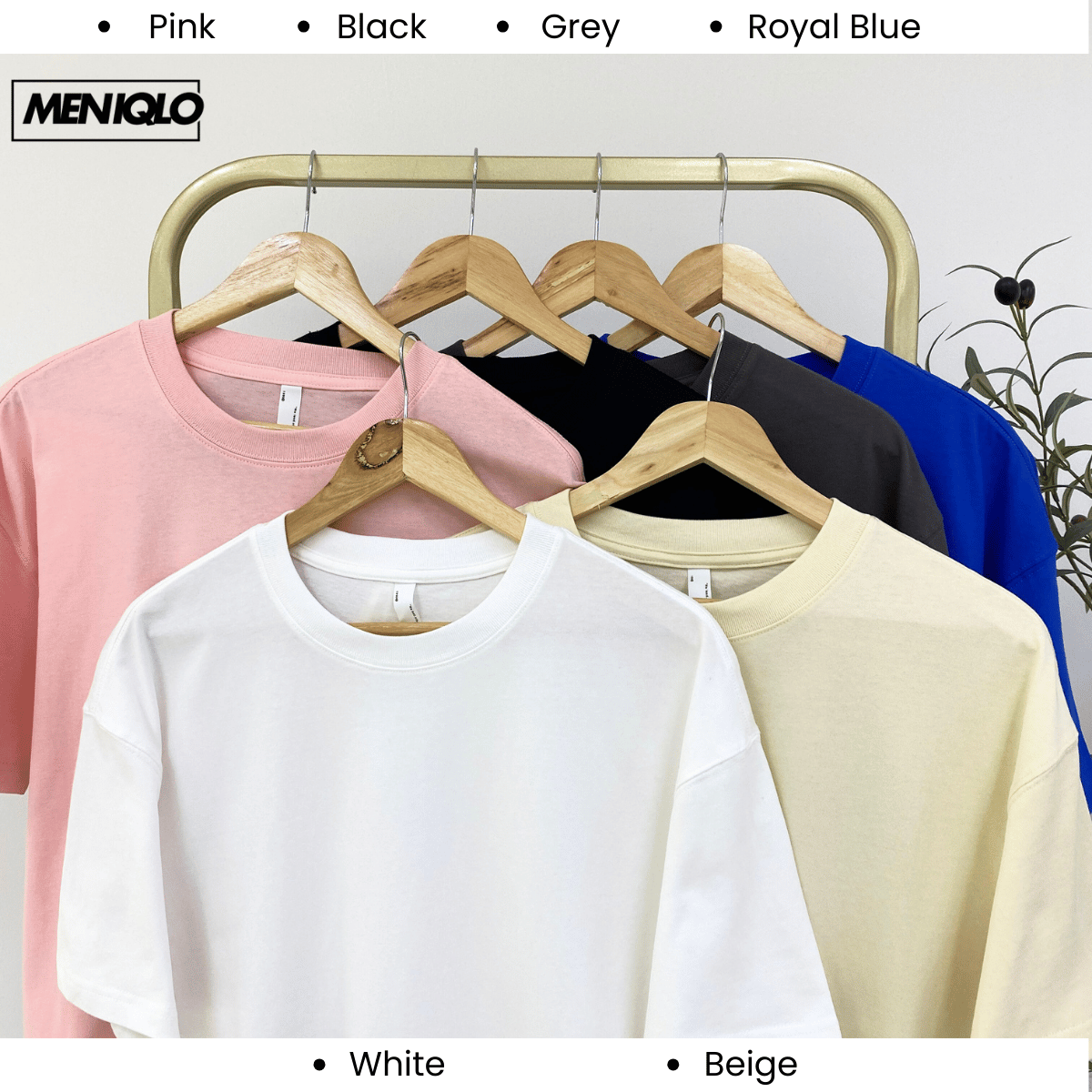 MENIQLO LOGAN MEN BASIC COTTON 220GSM -MAC1007(SW135)