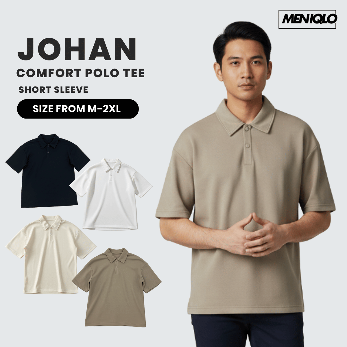 MENIQLO JOHAN COMFORT POLO TEE SHORT SLEEVE