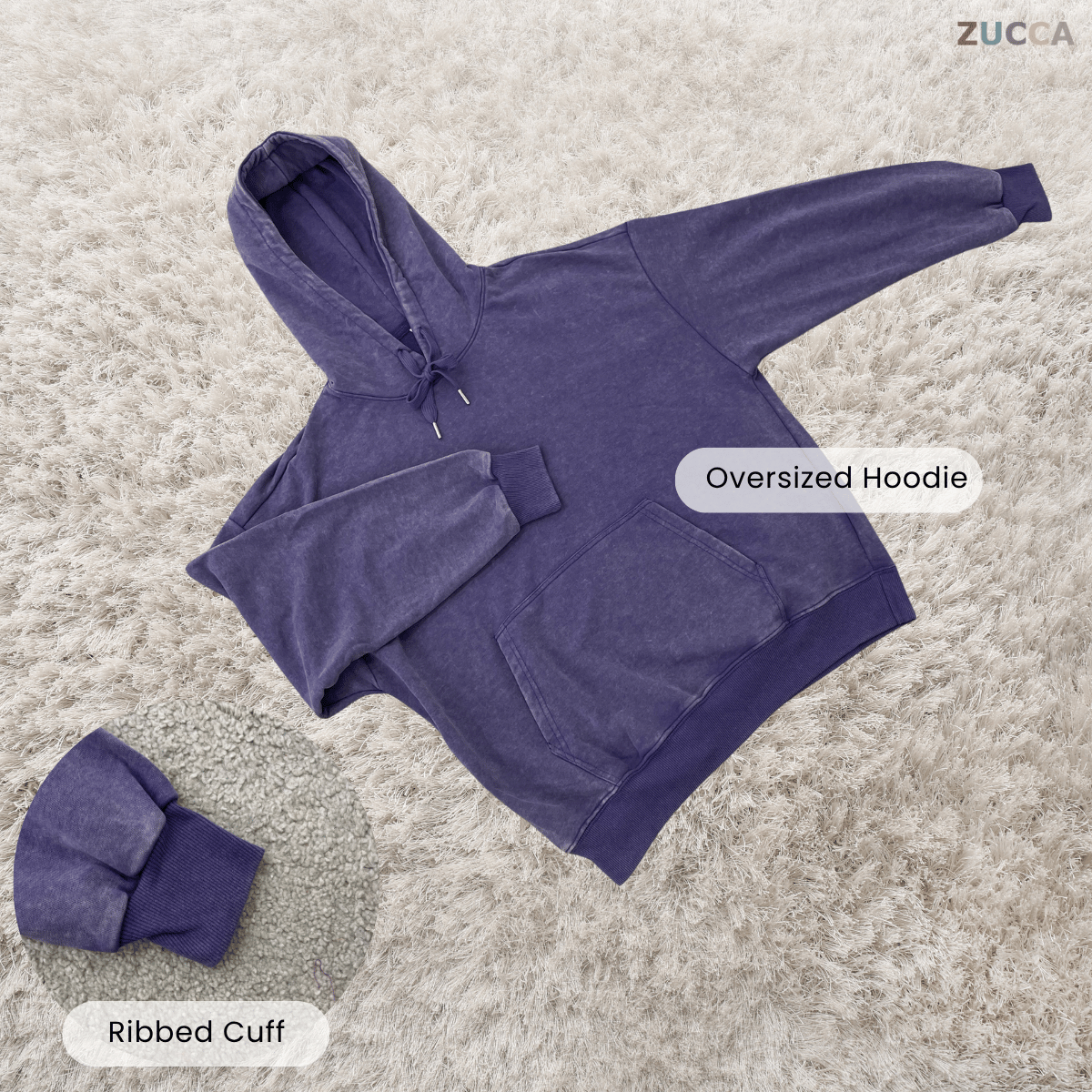ZUCCA FEIRA OVERSIZED PULLOVER HOODIE - MAC1009 (SW204)