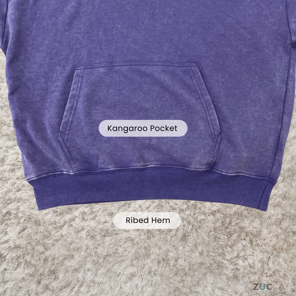 ZUCCA FEIRA OVERSIZED PULLOVER HOODIE - MAC1009 (SW204)