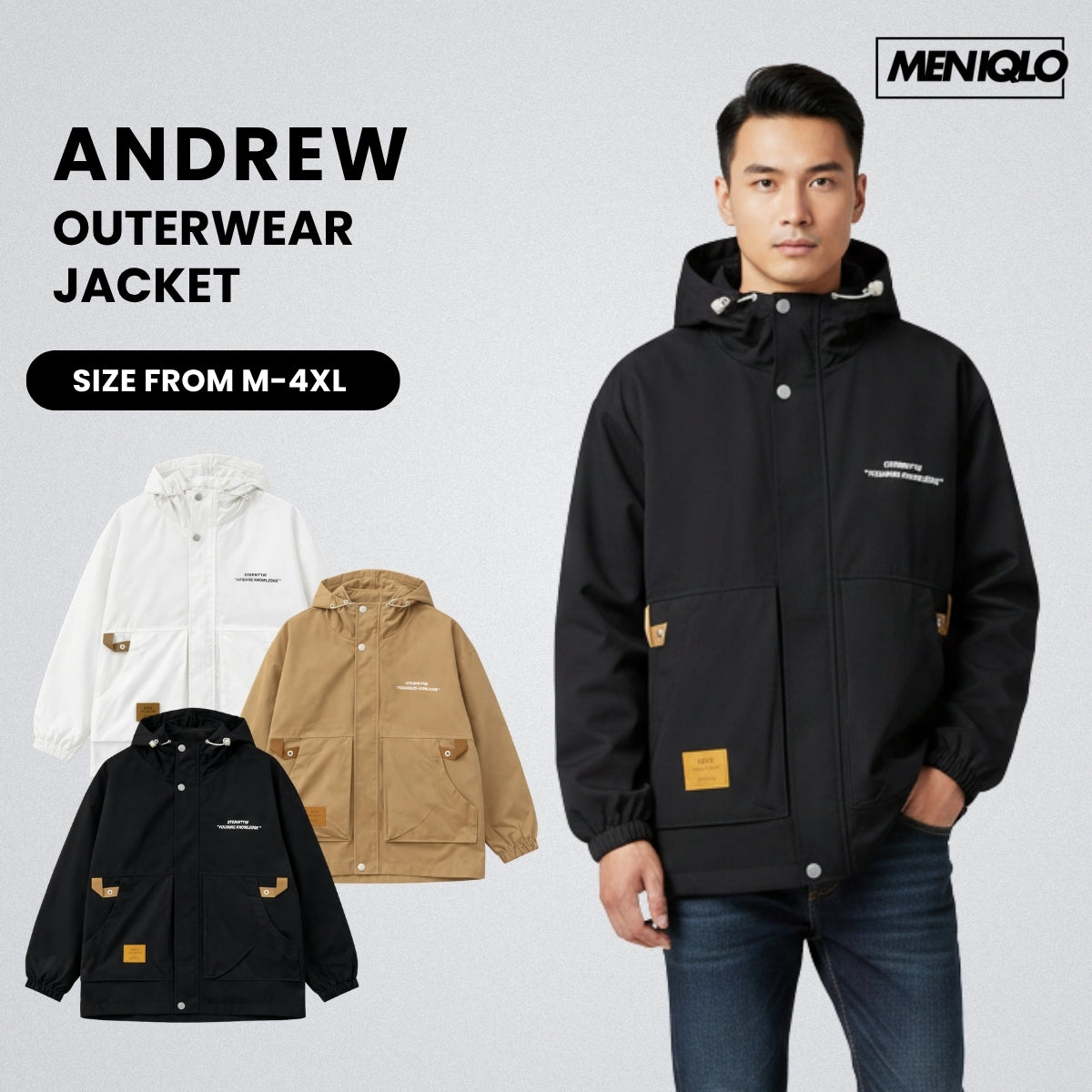 MENIQLO ANDREW URBAN HOODIE JACKET -MAC1013