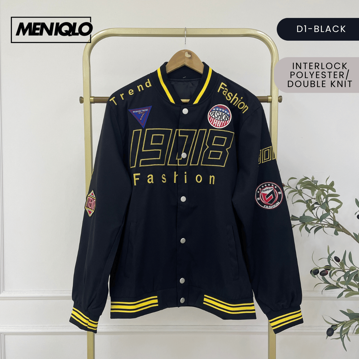 MENIQLO KAEL VARSITY BOMBER JACKET MEN STREETWEAR - MAC1014