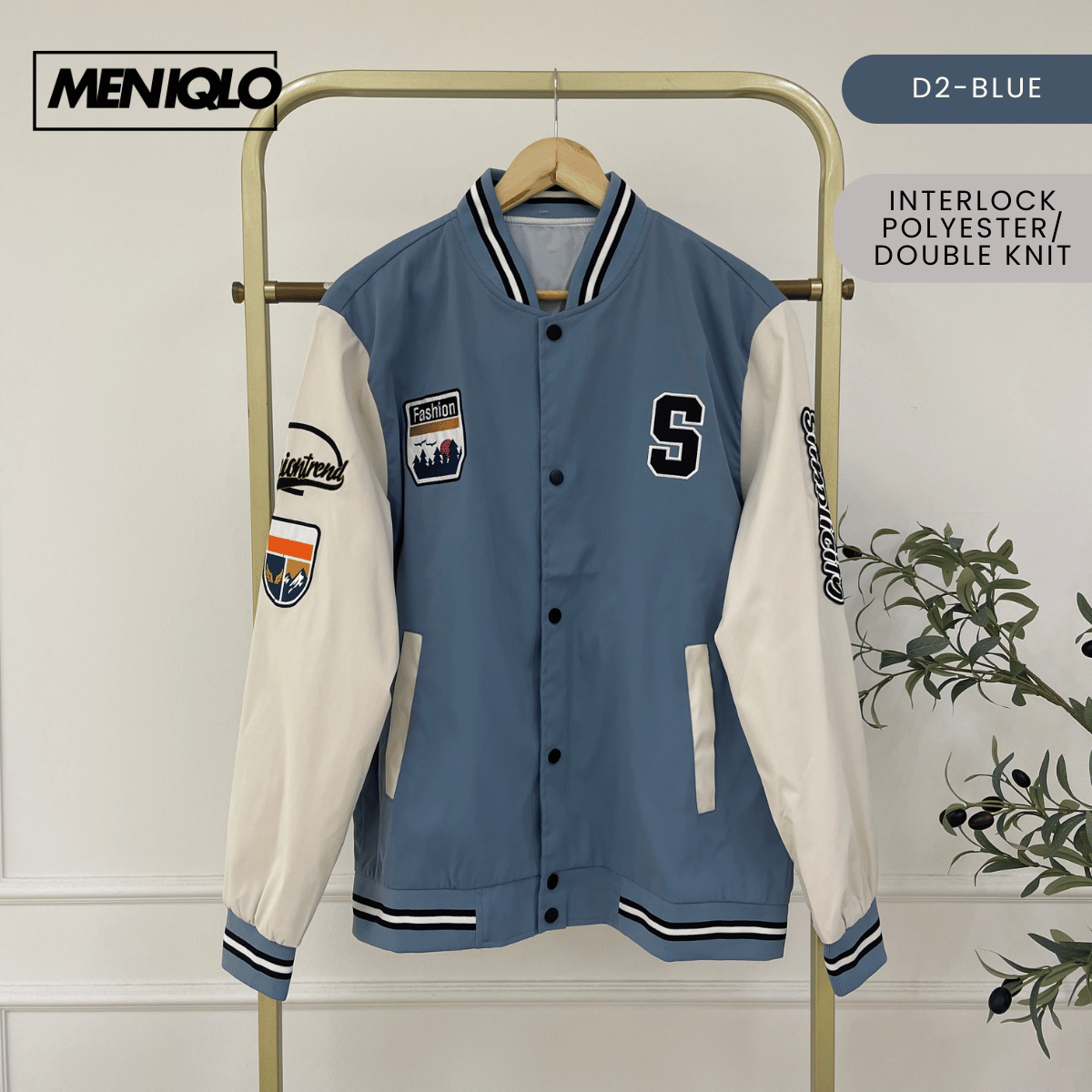 MENIQLO KAEL VARSITY BOMBER JACKET MEN STREETWEAR - MAC1014