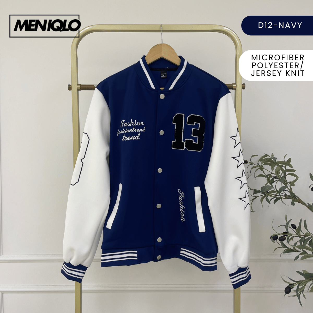 MENIQLO KAEL VARSITY BOMBER JACKET MEN STREETWEAR - MAC1014