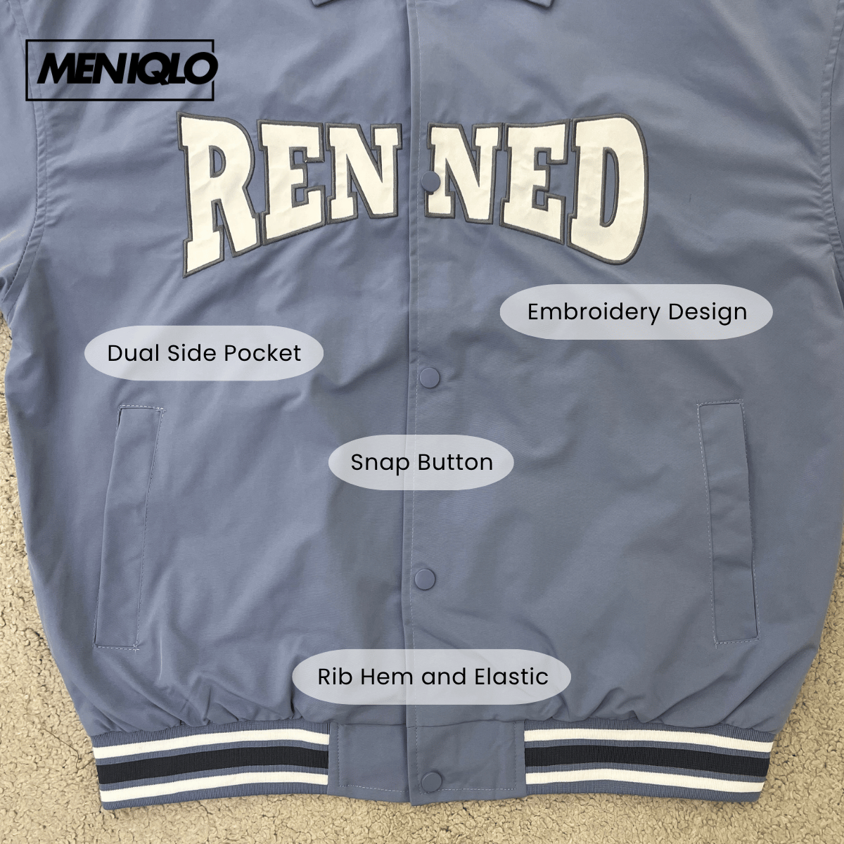 MENIQLO MARCEL RETRO VARSITY JACKET - MAC1015
