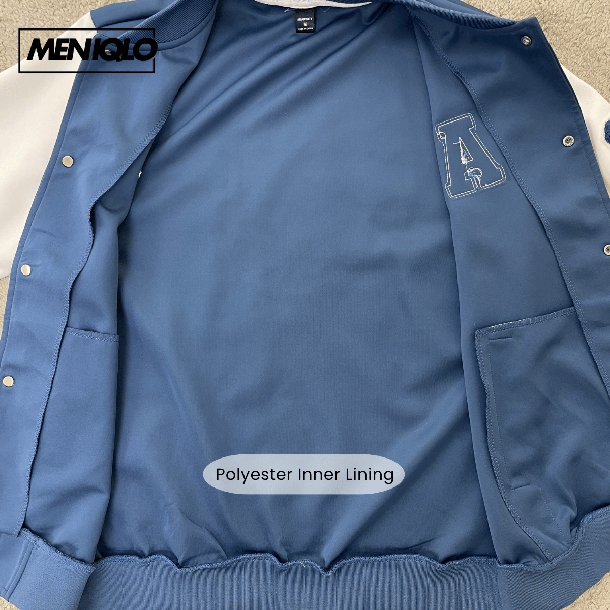 MENIQLO KAEL VARSITY BOMBER JACKET MEN STREETWEAR - MAC1014