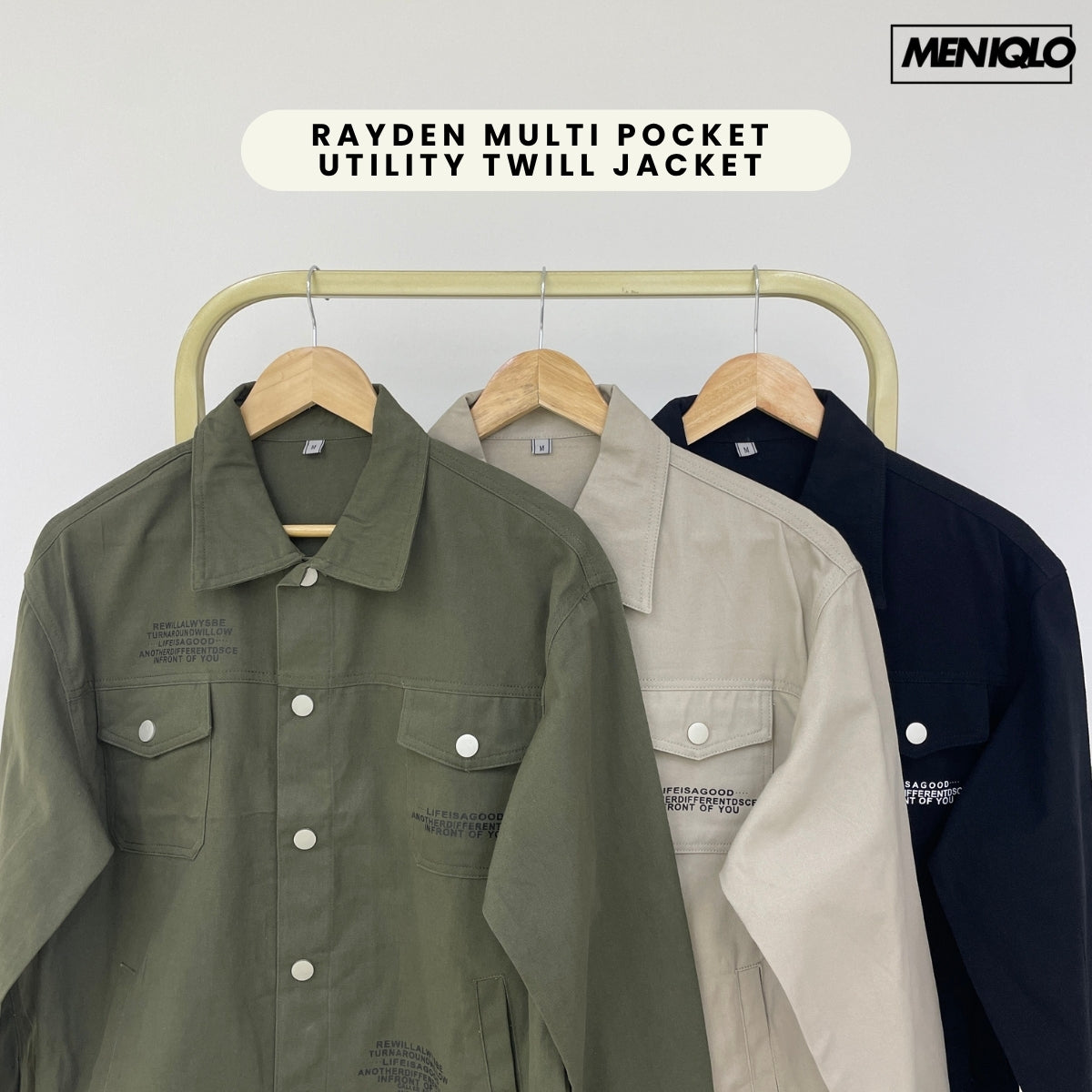 MENIQLO RAYDEN MULTI POCKET UTILITY TWILL JACKET - MAC1018 (SW6608)