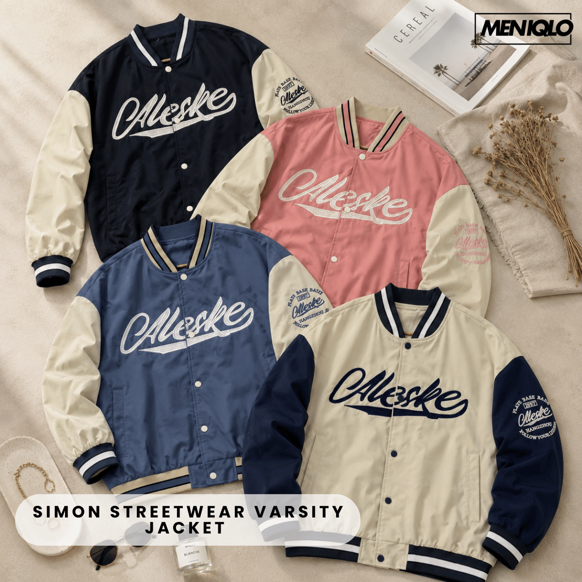 MENIQLO SIMON STREETWEAR VARSITY JACKET - MAC1020(SW239)
