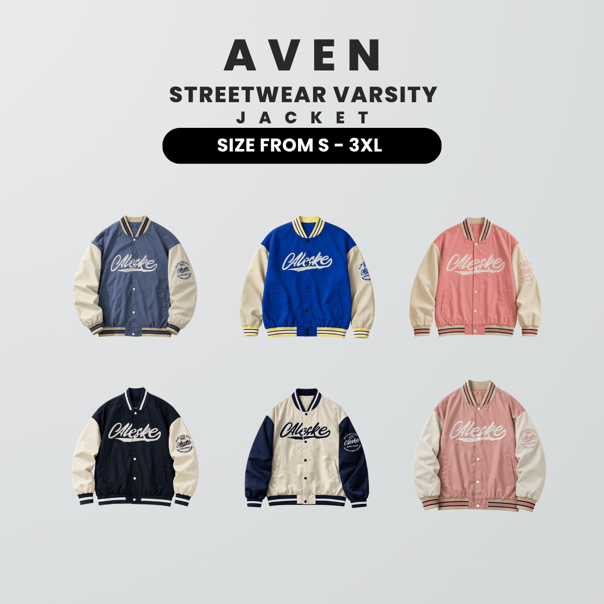 ZUCCA AVEN STREETWEAR VARSITY JACKET - MAC1020(SW239)