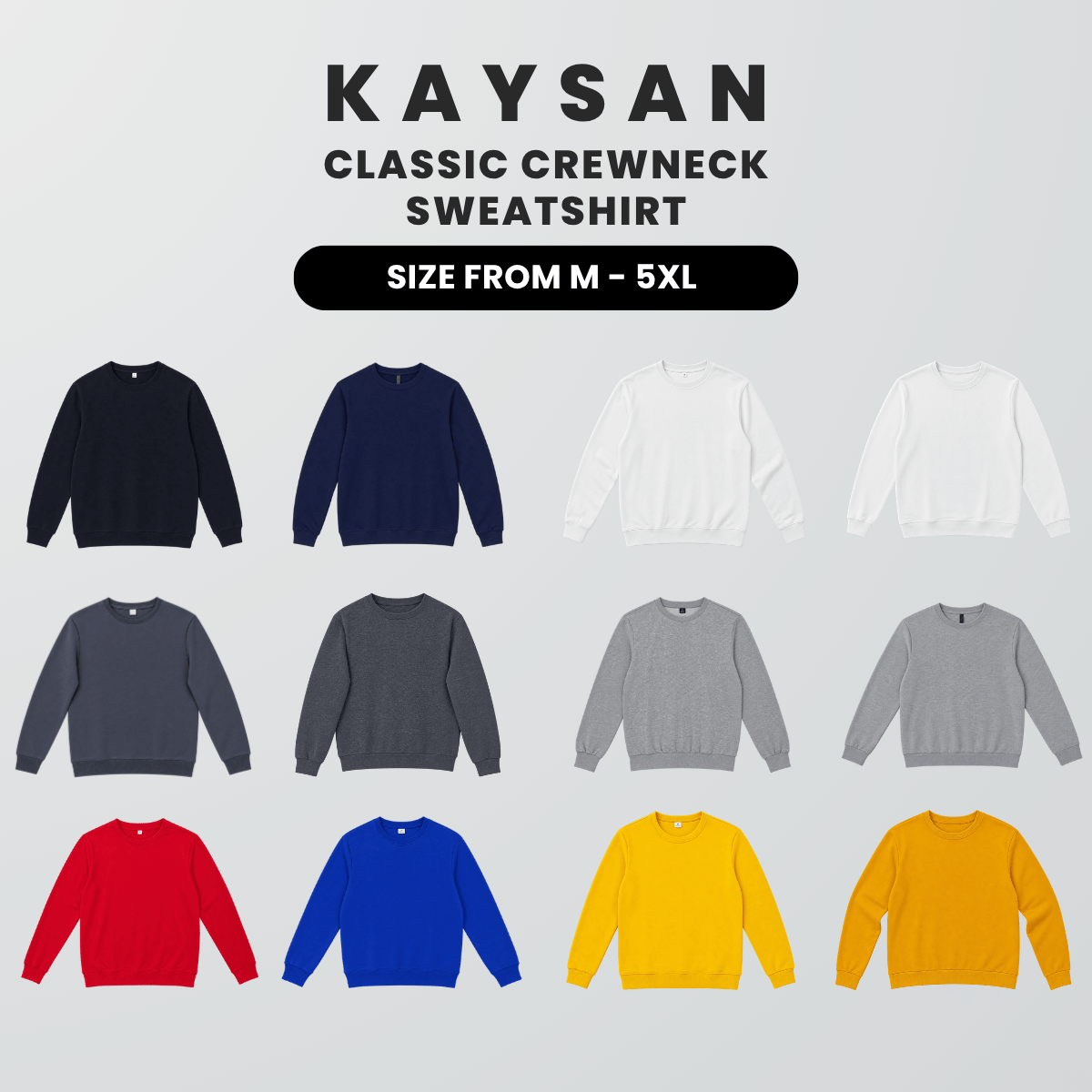 ZUCCA KAYSAN CLASSIC CREWNECK SWEATSHIRT – MAC1022(SW237)
