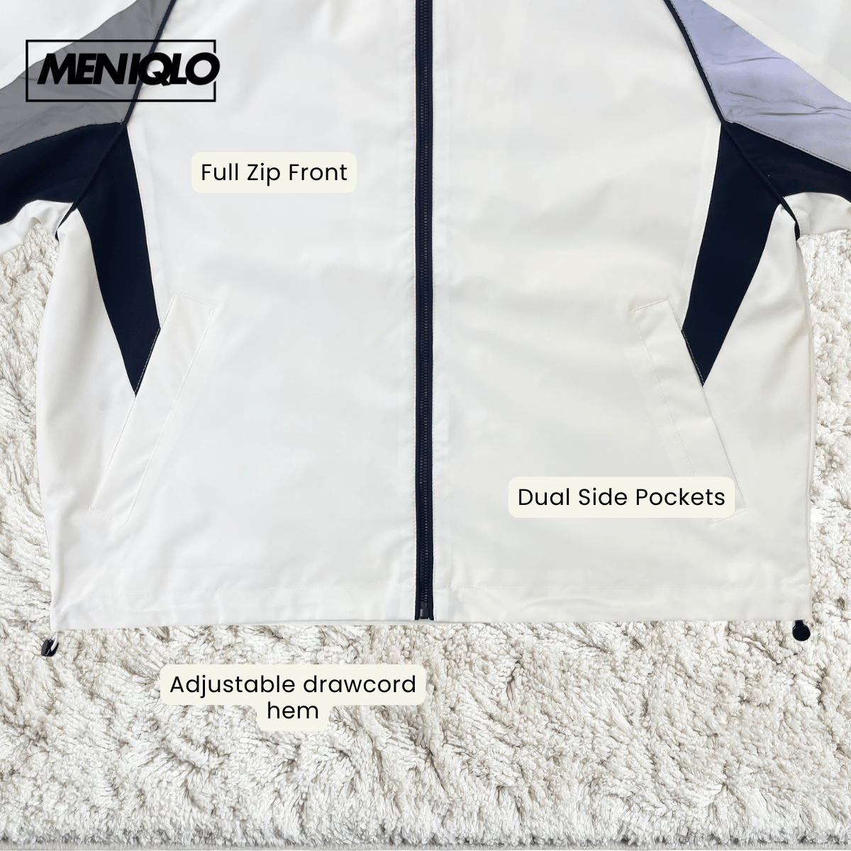 MENIQLO ZAVIAN HOODED WINDBREAKER JACKET-MAC1023(J6062)