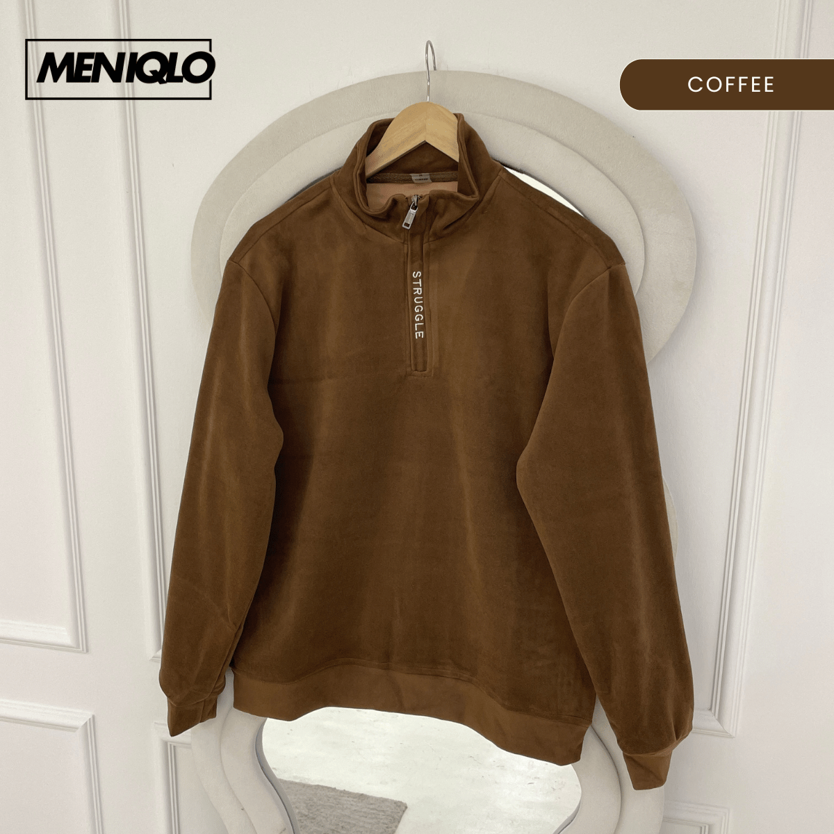 MENIQLO EMRY MEN'S CASUAL PULLOVER HALF ZIPPER LONG SLEEVES - MAC1024